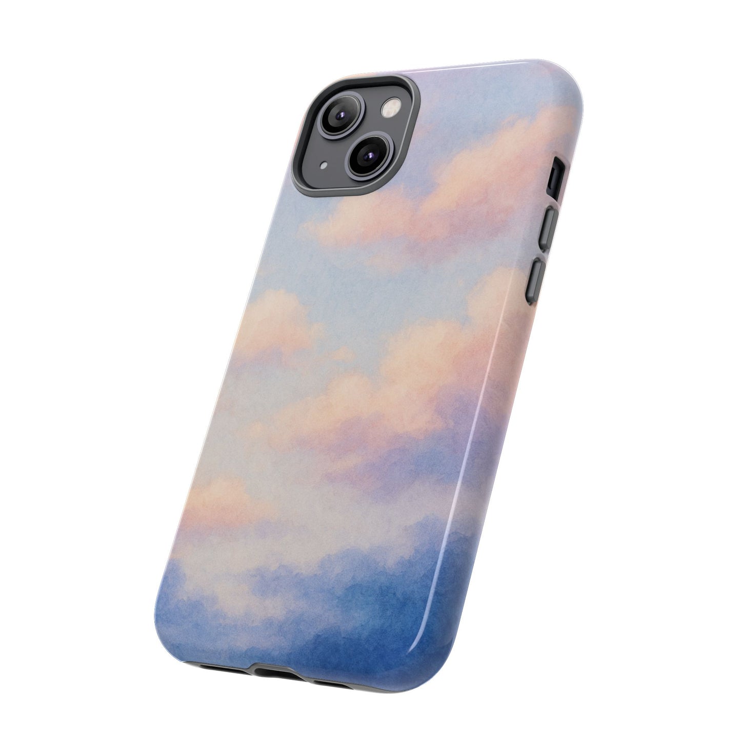 Sky Blue Cloud Phone Case, Tough Phone Cover, Aesthetic Cell Phone Accessory, Gift for Teen, Trendy Tech Protection