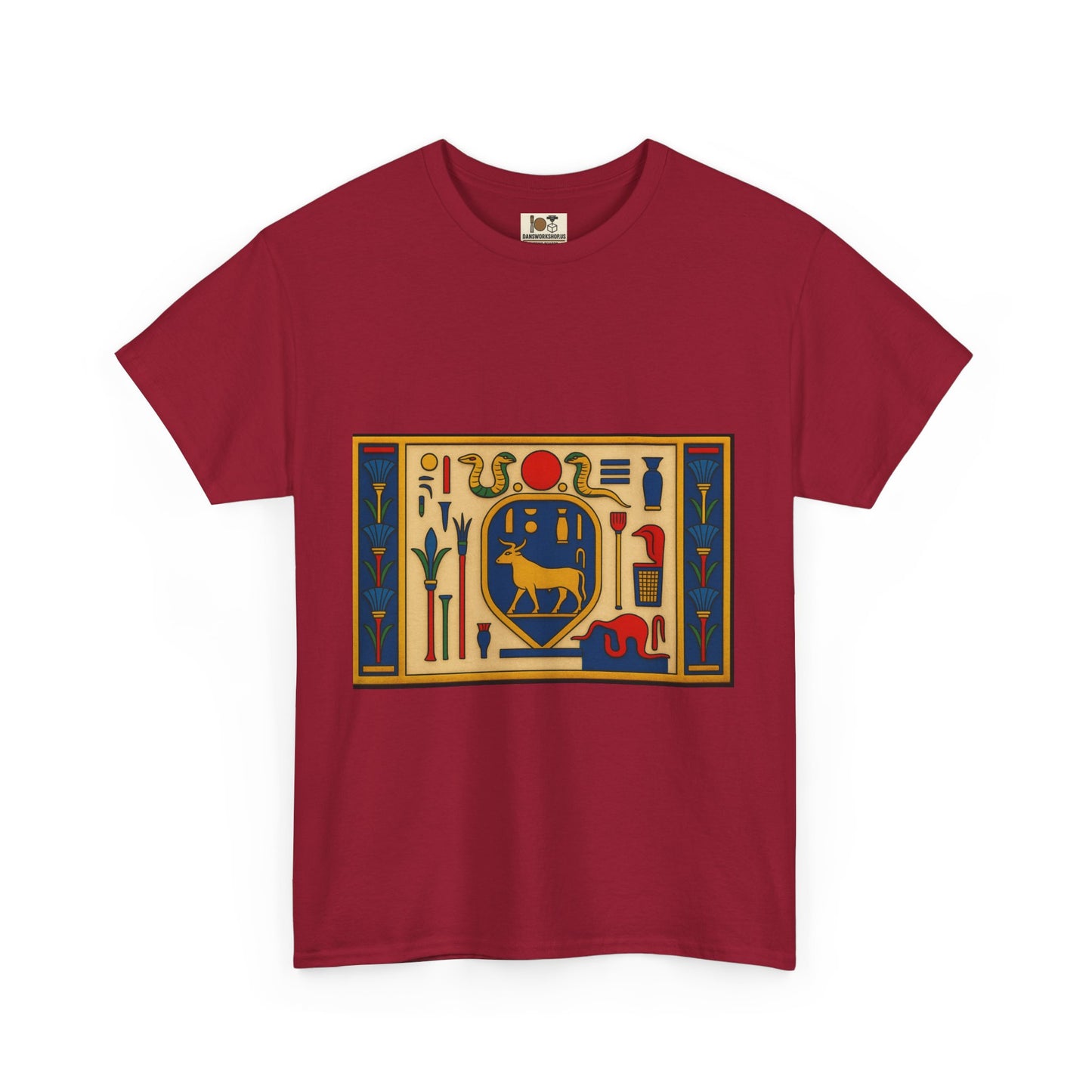 Egyptian Hieroglyphs Unisex Heavy Cotton Tee, Graphic Tee, Casual Wear, Gift Idea, Unique Shirt, Summer Style