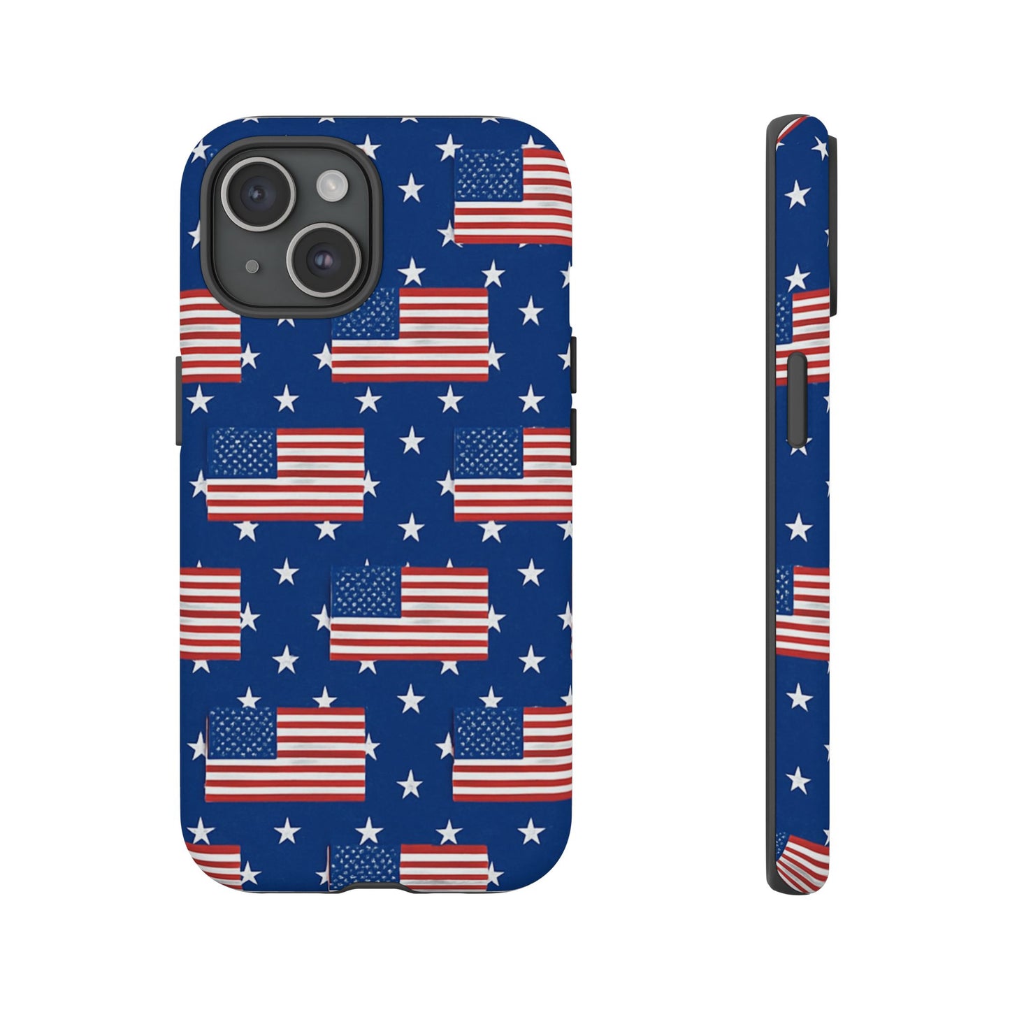 Patriotic Phone Case, Independence Day Accessories, American Flag Design, Star-Spangled Cover, Summer BBQ Gift