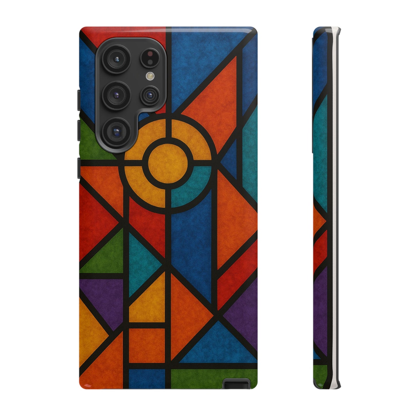 Colorful Stained Glass Phone Case, Artistic Phone Cover, Vibrant Protective Case, Unique Gift for Art Lovers, Stylish Smartphone Accessory