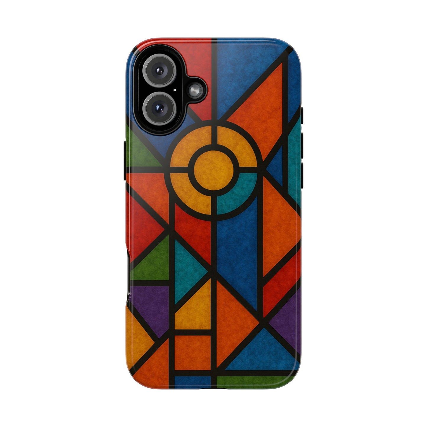 Colorful Stained Glass Phone Case, Artistic Phone Cover, Vibrant Protective Case, Unique Gift for Art Lovers, Stylish Smartphone Accessory