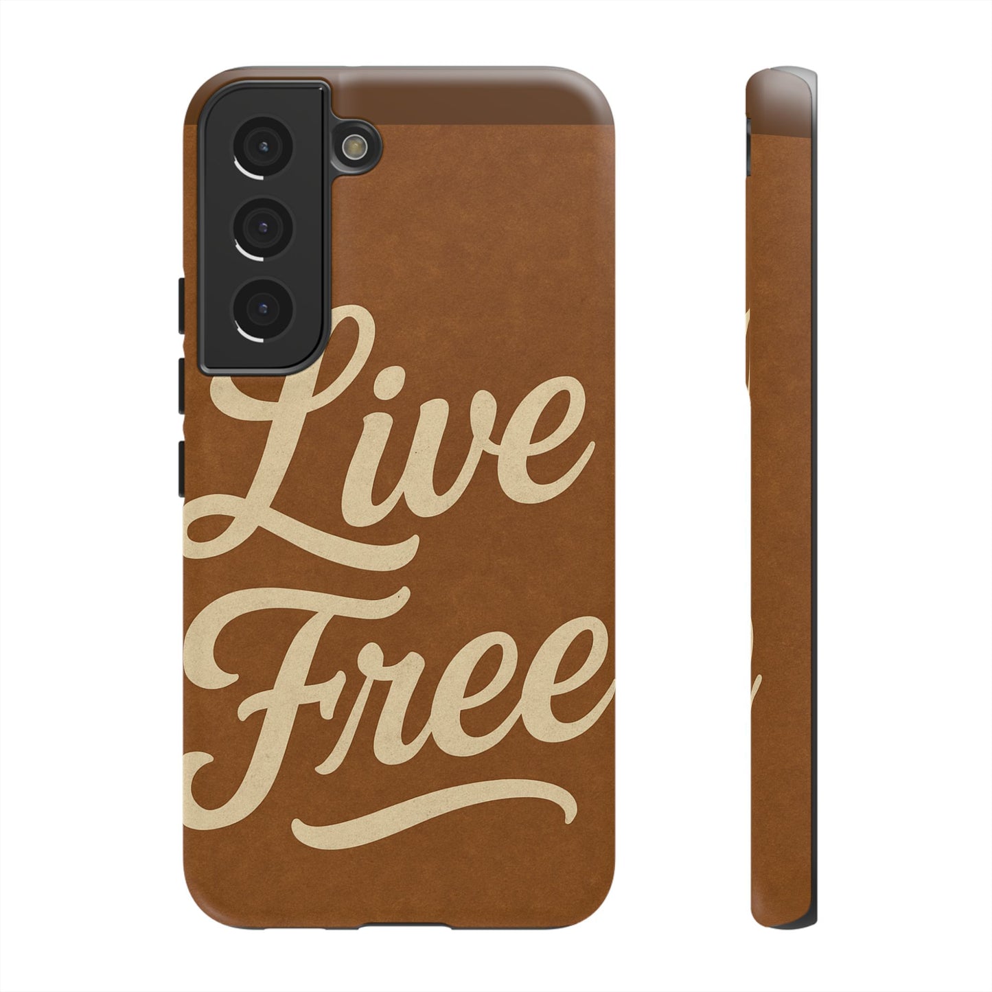 Live Free Phone Case, Tough Cases, Inspirational Phone Accessories, Gift for Adventurers, Customizable Design, Unique Tech Gifts