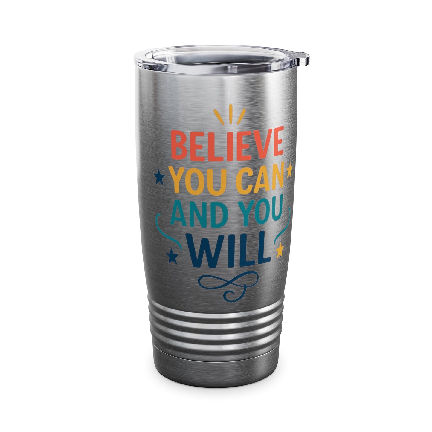 Inspirational Ringneck Tumbler - Believe You Can and You Will, Motivational Travel Mug, Great Gift for Dreamers, Perfect for On-the-Go [...]