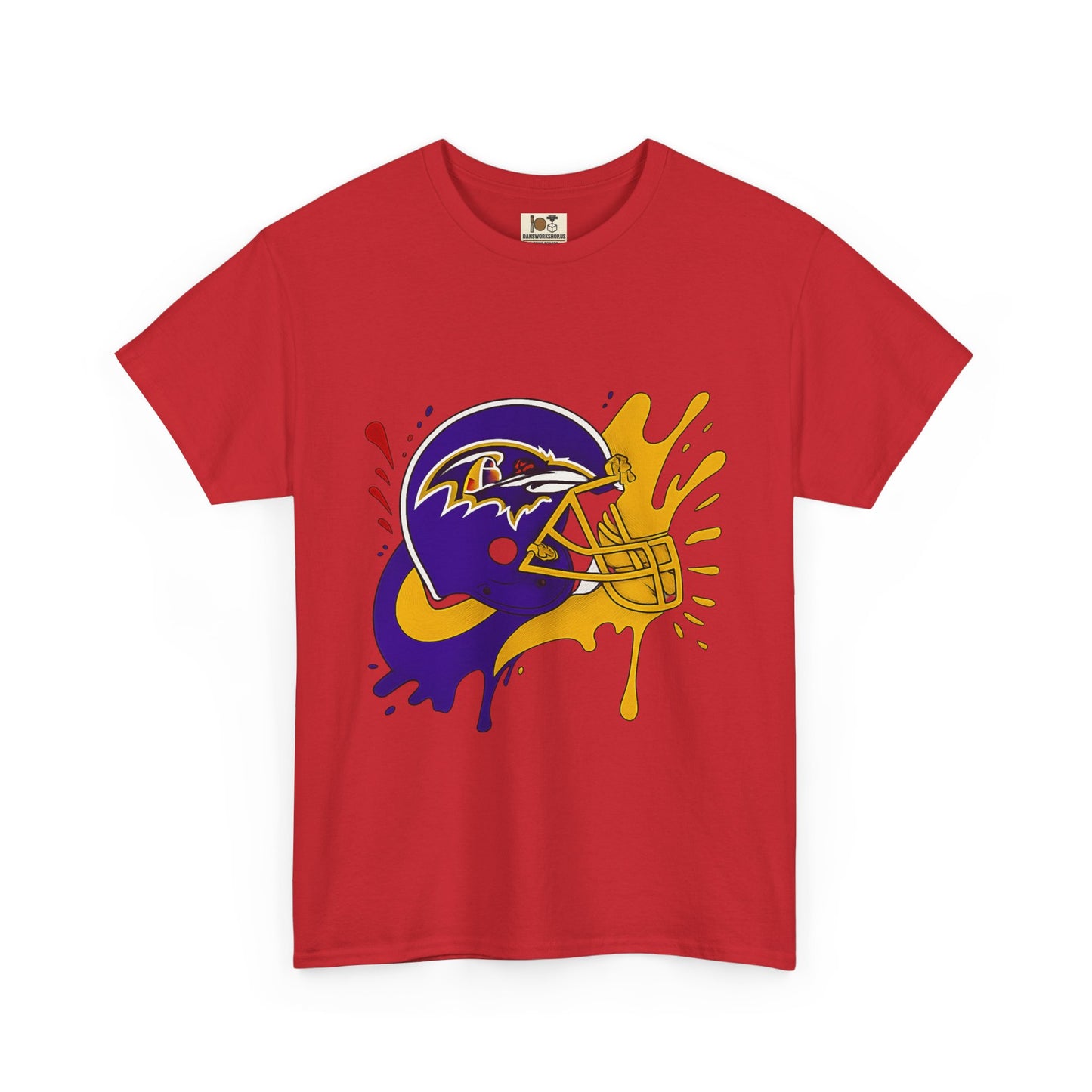 Baltimore Ravens Paint Splash Unisex Heavy Cotton Tee, Sports T-shirt, Football Fan Gift, Game Day Apparel, Team Pride Shirt