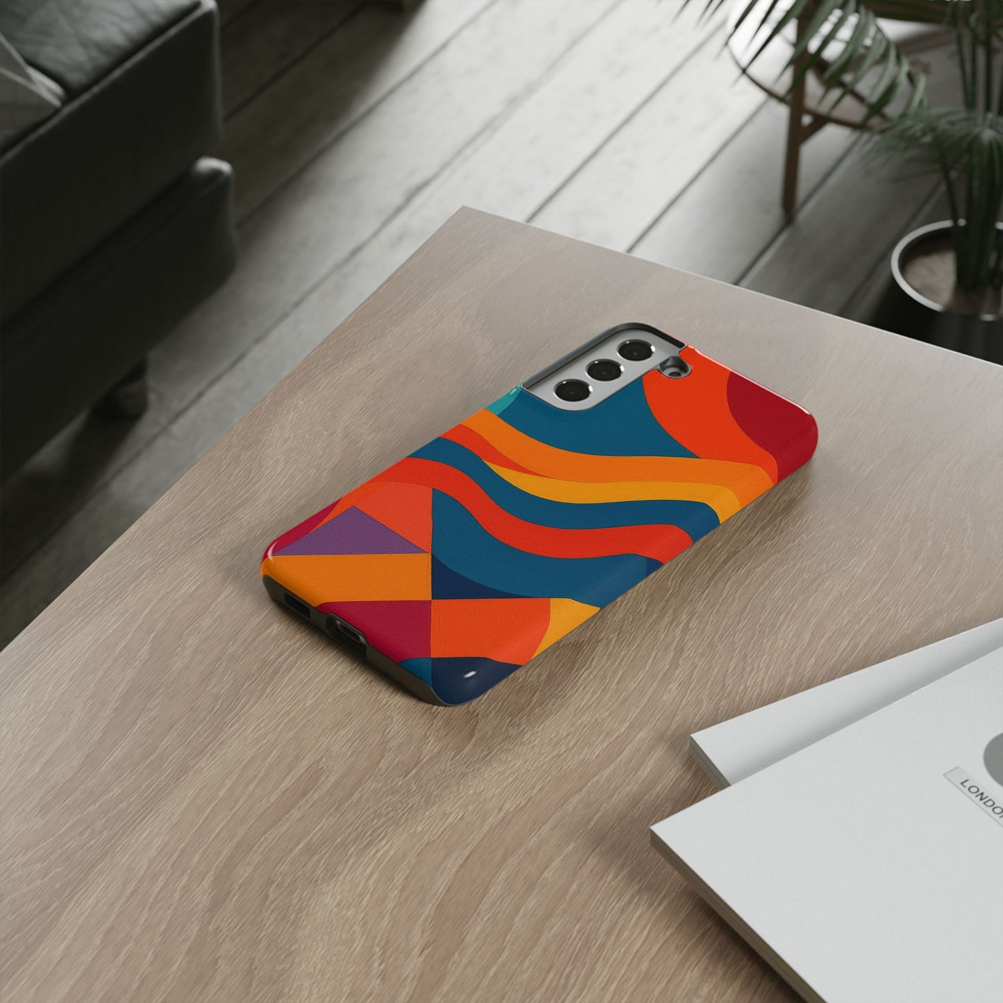 Vibrant Phone Case, Abstract Design Cover, Tough Cases for All Occasions, Stylish Gift for Tech Lovers, Modern Phone Accessories