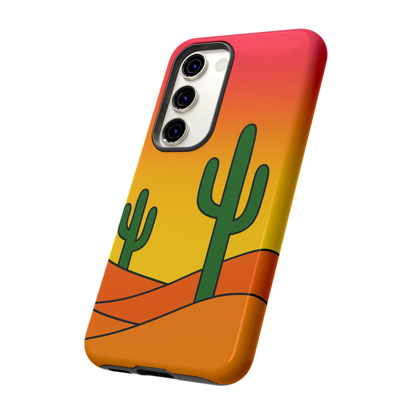 Desert Vibes Phone Case, Tough Cases, Cactus Design, Colorful Phone Cover, Summer Aesthetic, Unique Gift Idea
