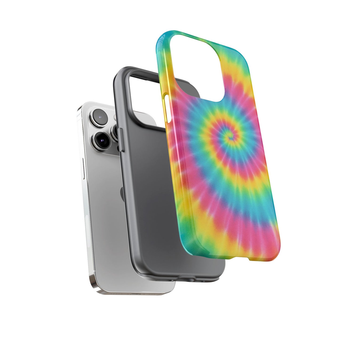 Colorful Tie-Dye Phone Case, Vibrant Phone Cover, Boho Style Accessory, Gift for Teens, Trendy Phone Accessories
