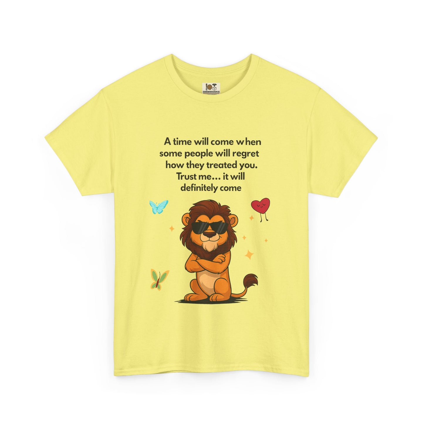 Empowering Lion Quote T-Shirt | Unisex Heavy Cotton Tee | Inspirational Graphic Tee, Gift for Friends, Motivational Apparel, Lion [...]