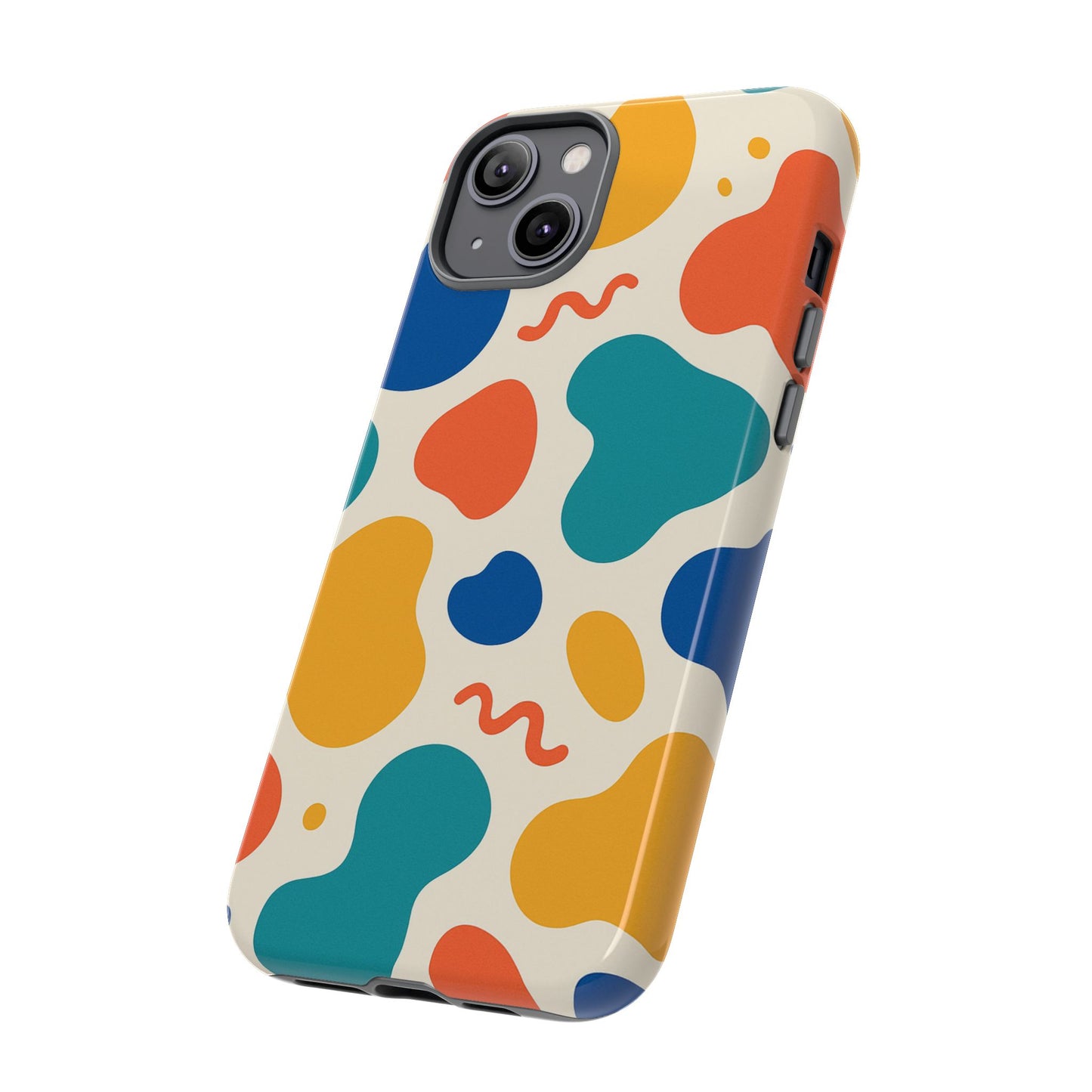 Colorful Phone Case with Abstract Design, Stylish Phone Cover, Trendy Tech Accessory for Her, Unique Gift Idea, Fun Patterned Case