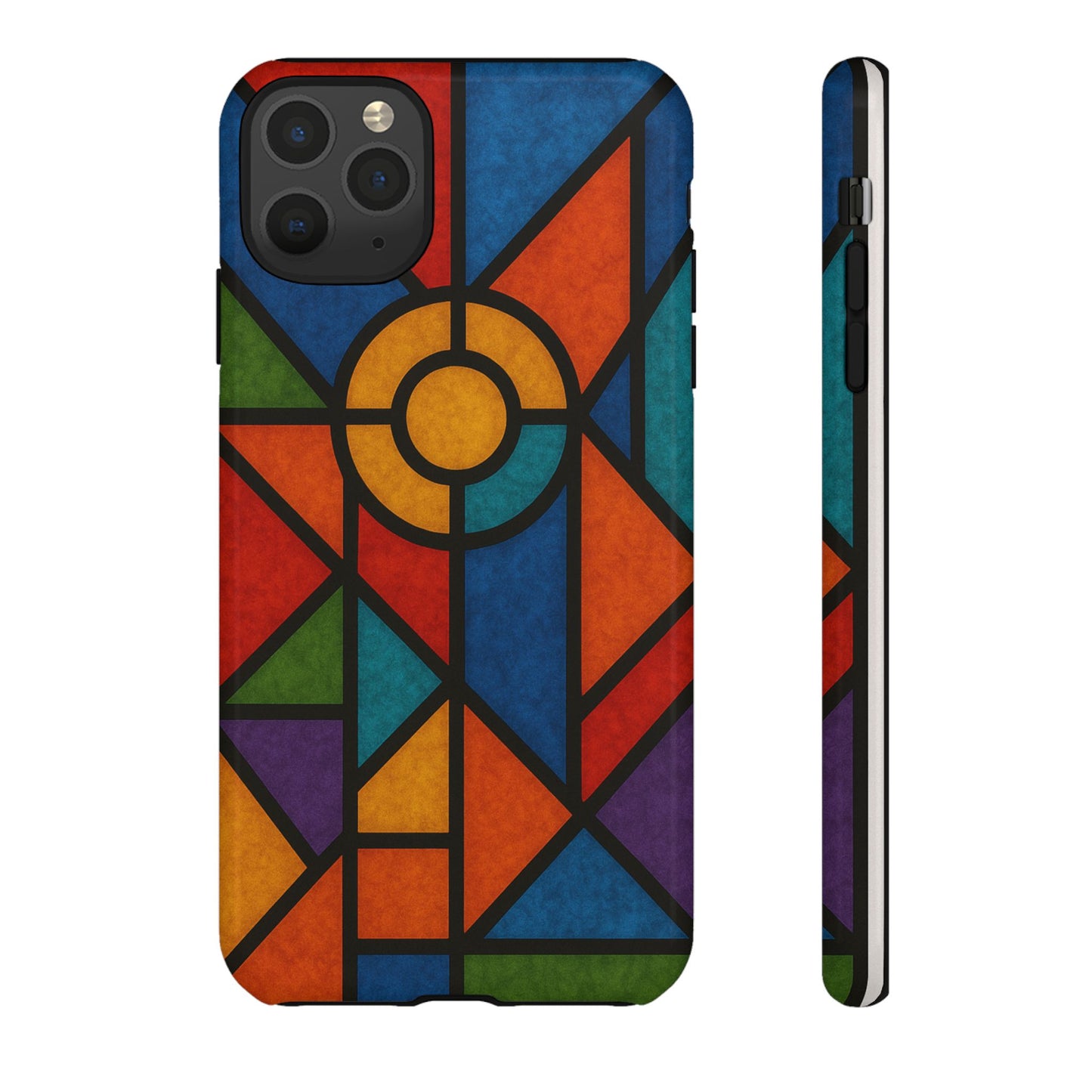 Colorful Stained Glass Phone Case, Artistic Phone Cover, Vibrant Protective Case, Unique Gift for Art Lovers, Stylish Smartphone Accessory