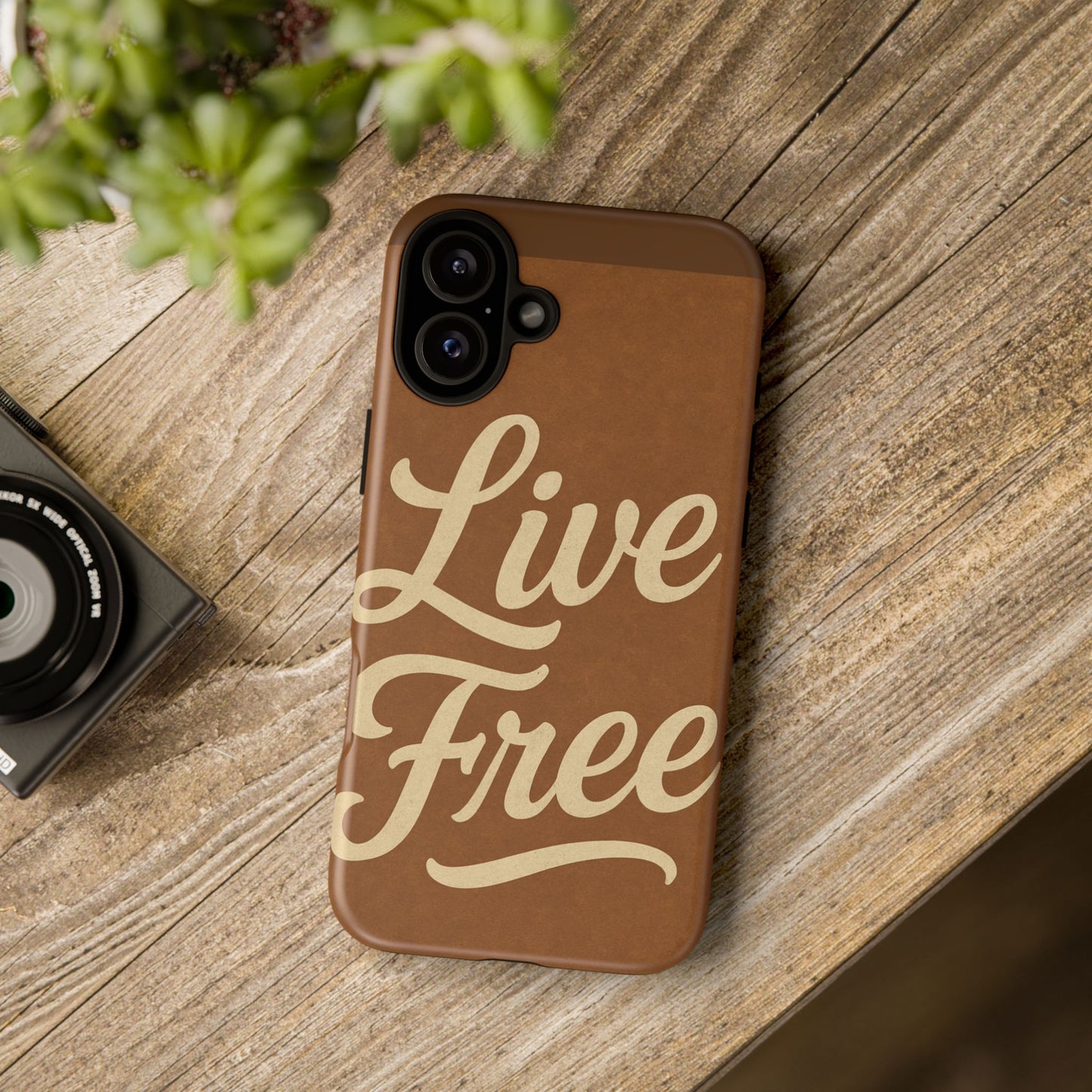Live Free Phone Case, Tough Cases, Inspirational Phone Accessories, Gift for Adventurers, Customizable Design, Unique Tech Gifts