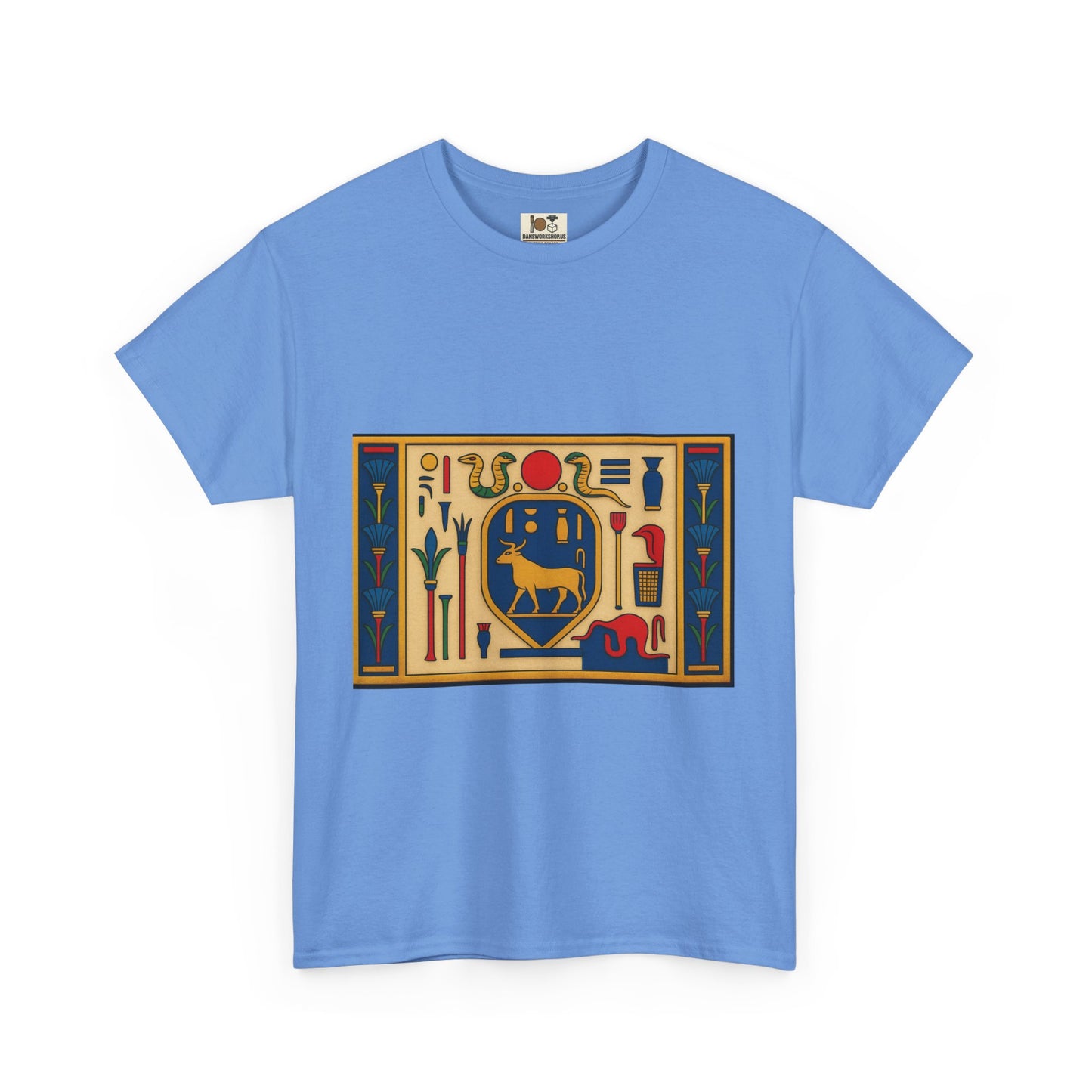 Egyptian Hieroglyphs Unisex Heavy Cotton Tee, Graphic Tee, Casual Wear, Gift Idea, Unique Shirt, Summer Style