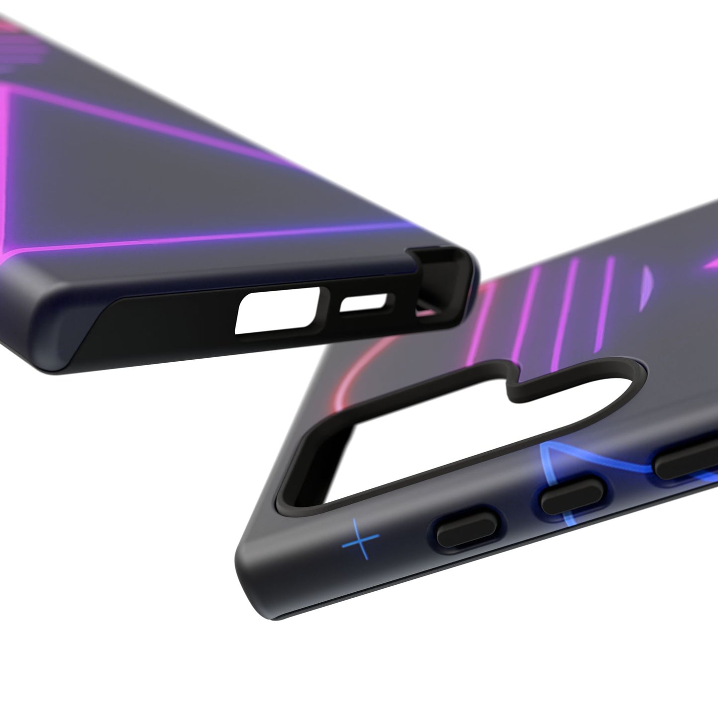 Retro Neon Phone Case, Tough Cases for iPhone, 80s Aesthetic Phone Cover, Abstract Neon Design, Gift for Tech Lovers