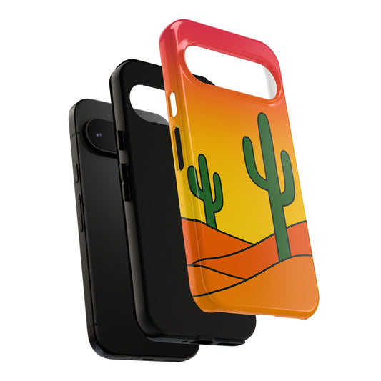 Desert Vibes Phone Case, Tough Cases, Cactus Design, Colorful Phone Cover, Summer Aesthetic, Unique Gift Idea