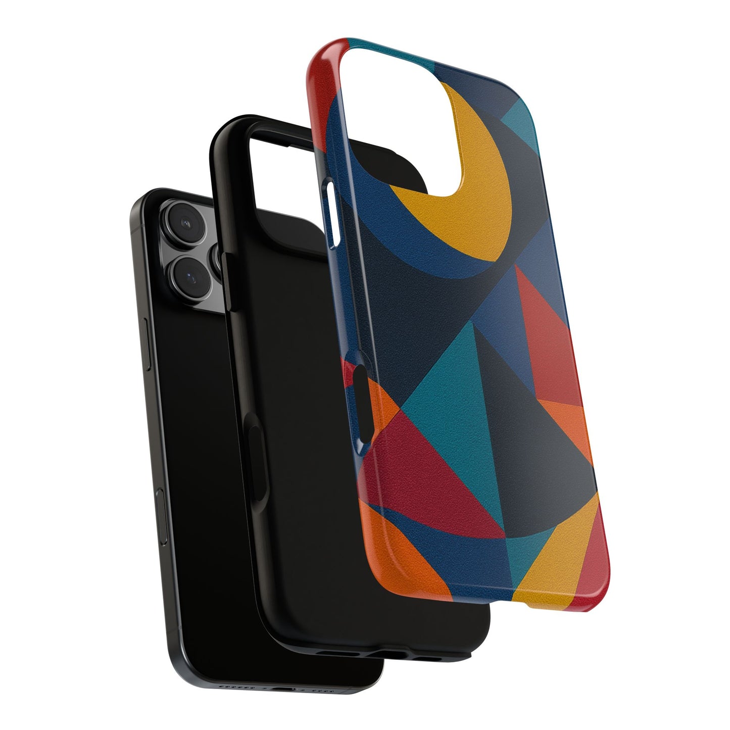 Vibrant Phone Case, Colorful Phone Cover, Geometric Design, Artistic Gift, Trendy Accessory, Vibrant Colors, Unique Design