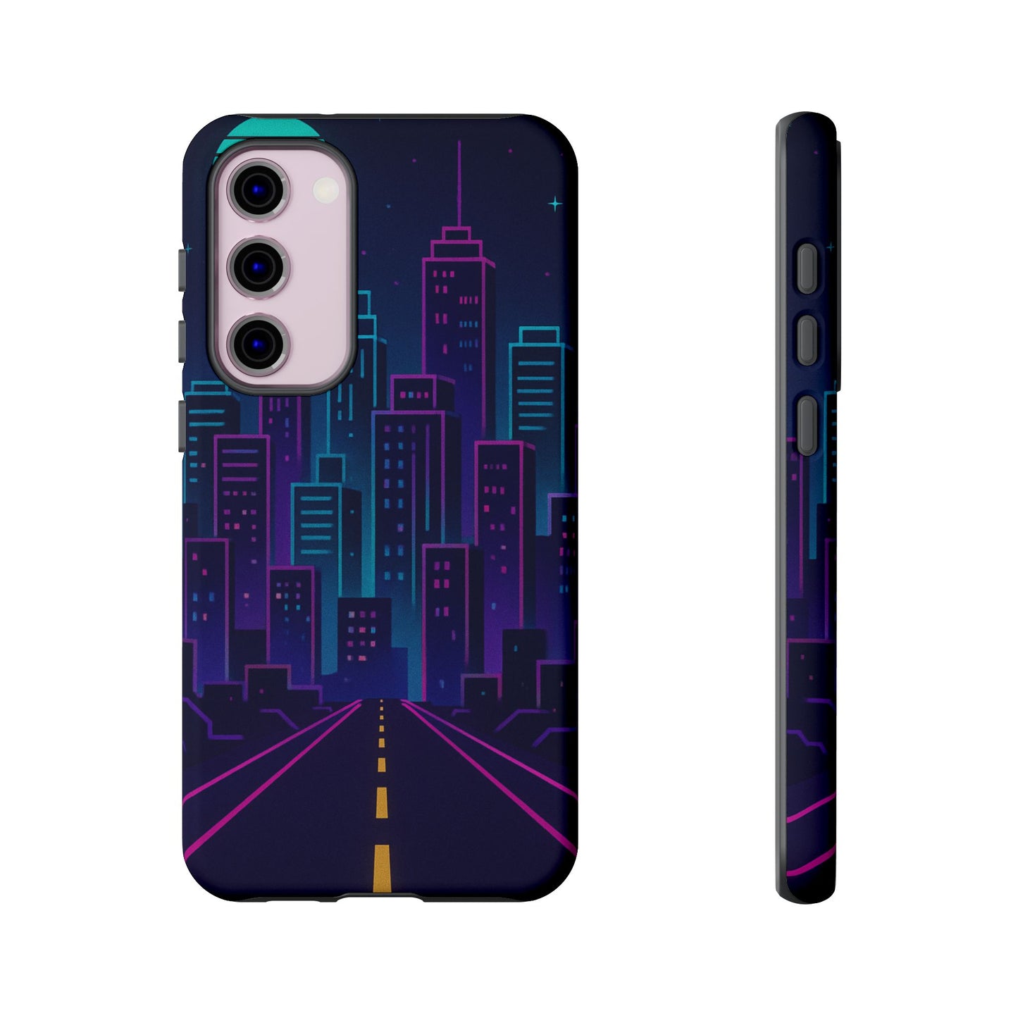Cityscape Phone Case, Tough Cases, Urban Style, Nighttime Vibe, Phone Cover, Gift for City Lovers, Modern Design