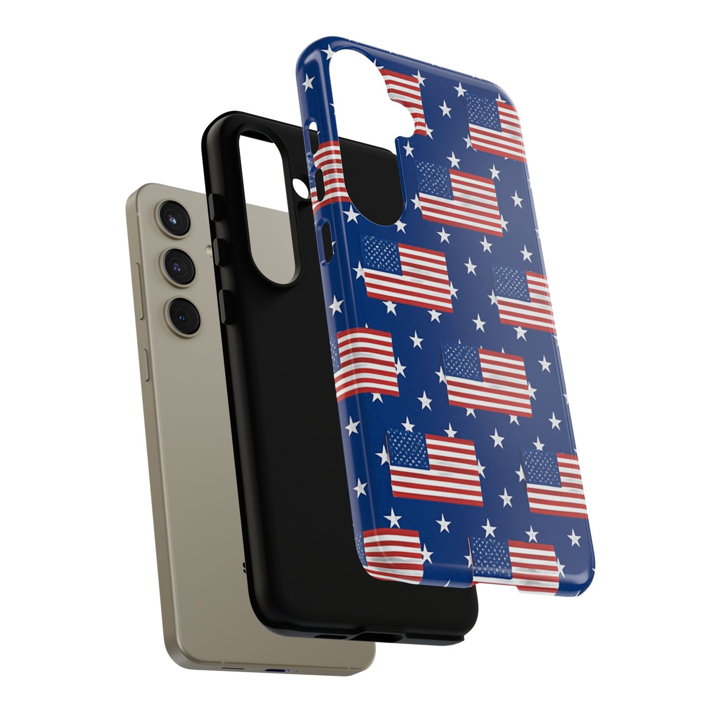 Patriotic Phone Case, Independence Day Accessories, American Flag Design, Star-Spangled Cover, Summer BBQ Gift