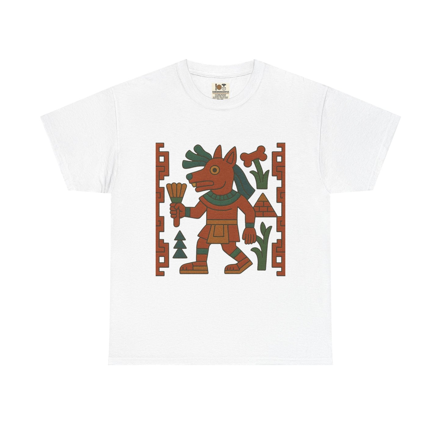 Cultural Graphic Tee, Unisex Cotton T-Shirt, Artistic Apparel, Ethnic Design Shirt, Gift for Art Lovers, Festival Clothing, Aztec