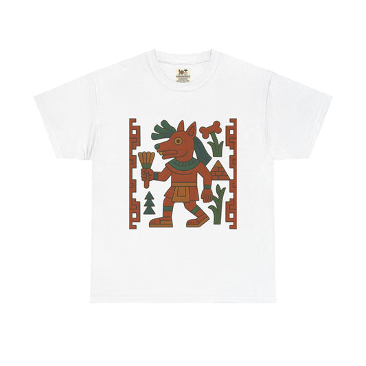 Cultural Graphic Tee, Unisex Cotton T-Shirt, Artistic Apparel, Ethnic Design Shirt, Gift for Art Lovers, Festival Clothing, Aztec