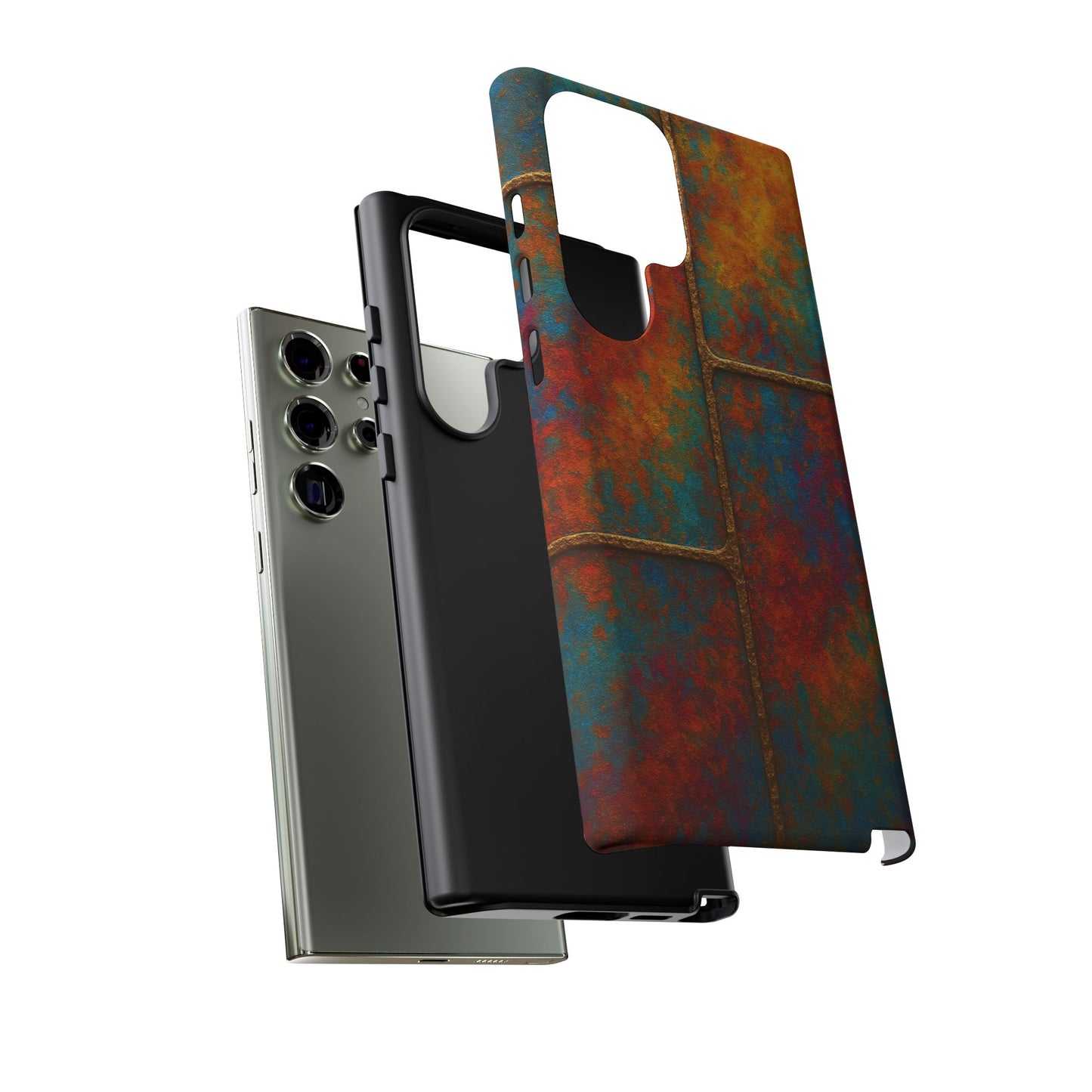 Colorful Textured Phone Case, Vibrant iPhone Cover, Tough Protective Shell, Unique Mobile Accessory, Artisan Phone Protection