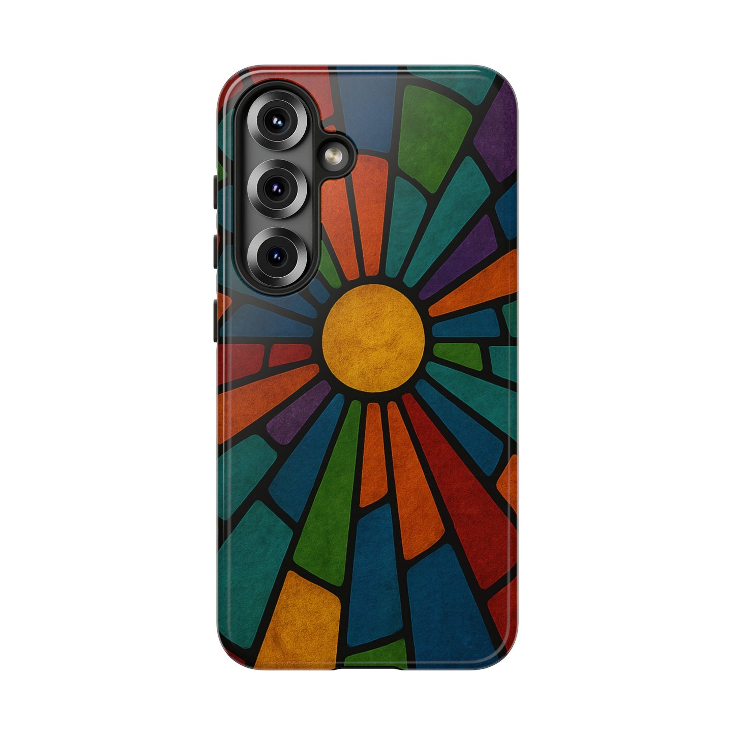 Colorful Stained Glass Phone Case, Tough Cases, Artistic Phone Cover, Vibrant Mobile Accessory, Unique Gift for Art Lovers
