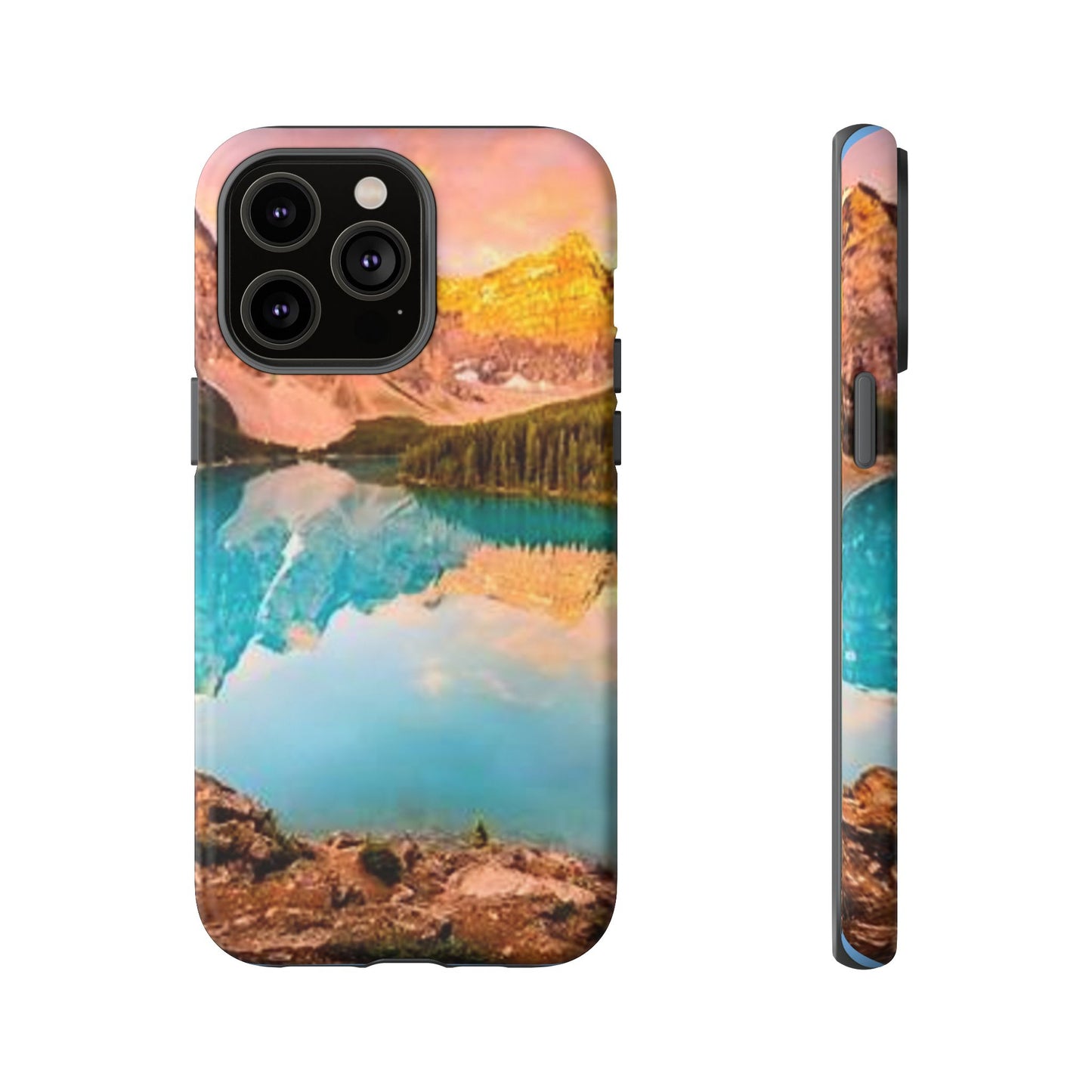Nature-Inspired Phone Case with Mountain and Lake Design, Aesthetic Tough Cases for Outdoor Lovers, Phone Protection, Gift for Nature [...]