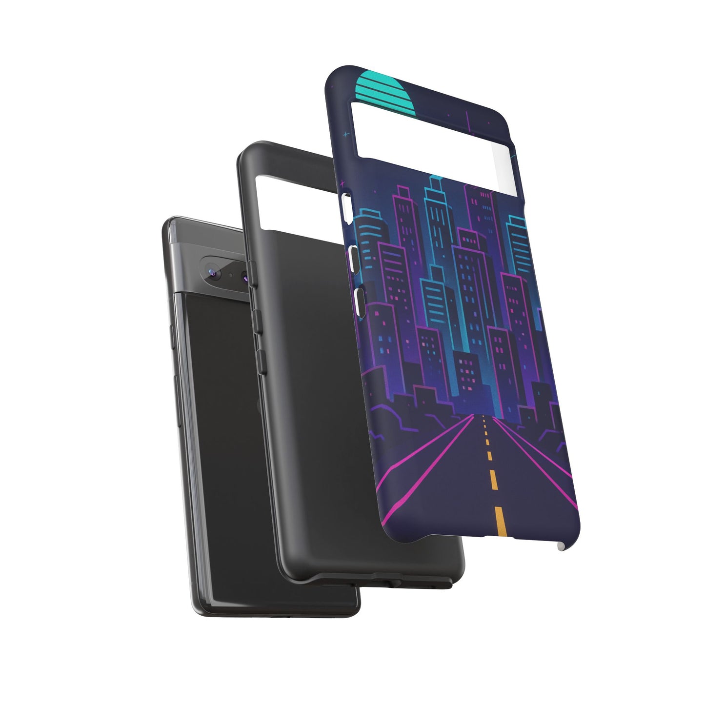 Cityscape Phone Case, Tough Cases, Urban Style, Nighttime Vibe, Phone Cover, Gift for City Lovers, Modern Design