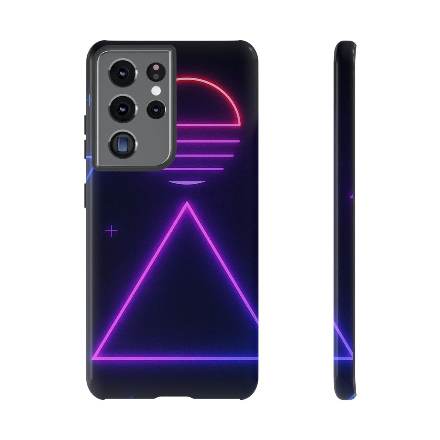 Retro Neon Phone Case, Tough Cases for iPhone, 80s Aesthetic Phone Cover, Abstract Neon Design, Gift for Tech Lovers