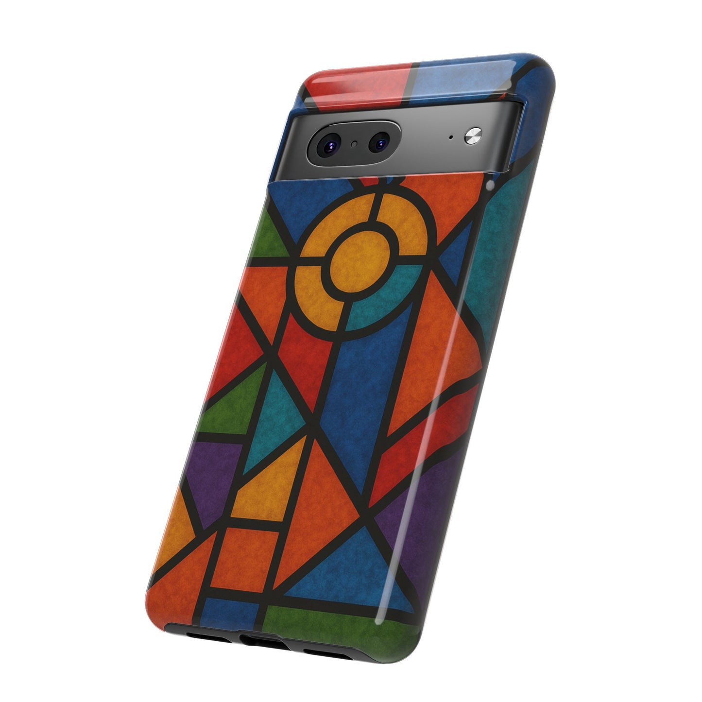 Colorful Stained Glass Phone Case, Artistic Phone Cover, Vibrant Protective Case, Unique Gift for Art Lovers, Stylish Smartphone Accessory