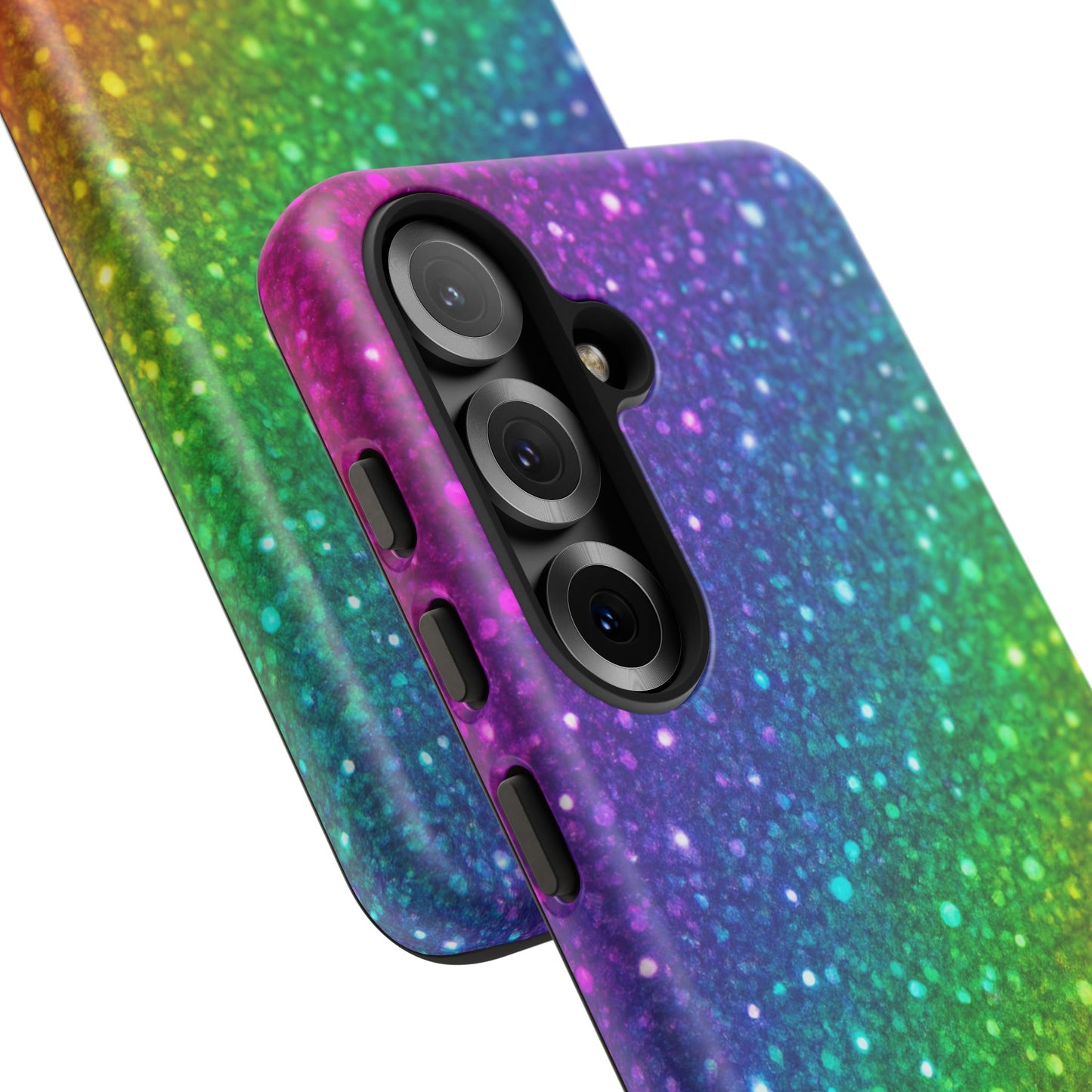 Colorful Glitter Phone Case, Tough Cases, Rainbow Sparkle Phone Cover, Gift for Her, Trendy Phone Accessory, Summer Vibes