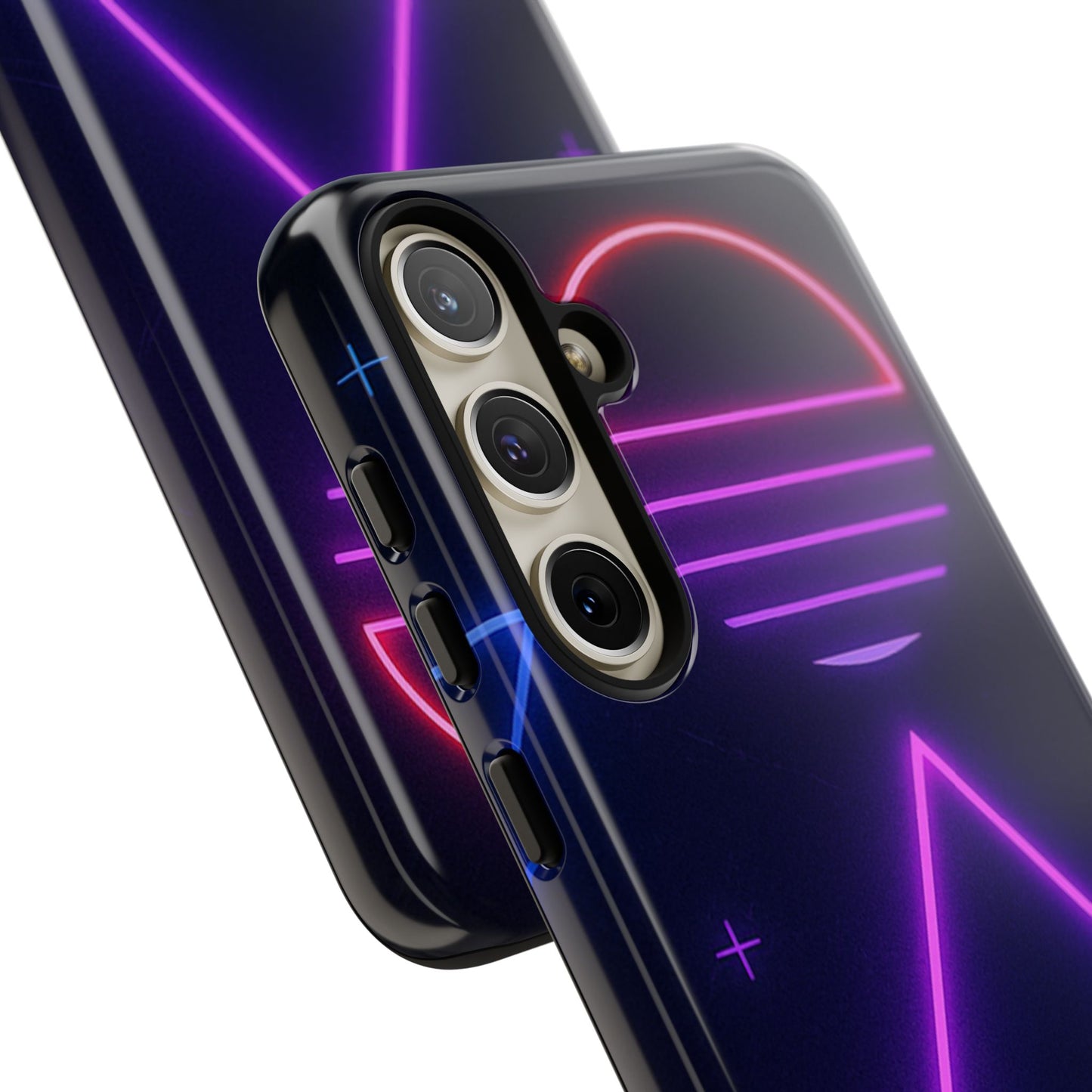 Retro Neon Phone Case, Tough Cases for iPhone, 80s Aesthetic Phone Cover, Abstract Neon Design, Gift for Tech Lovers