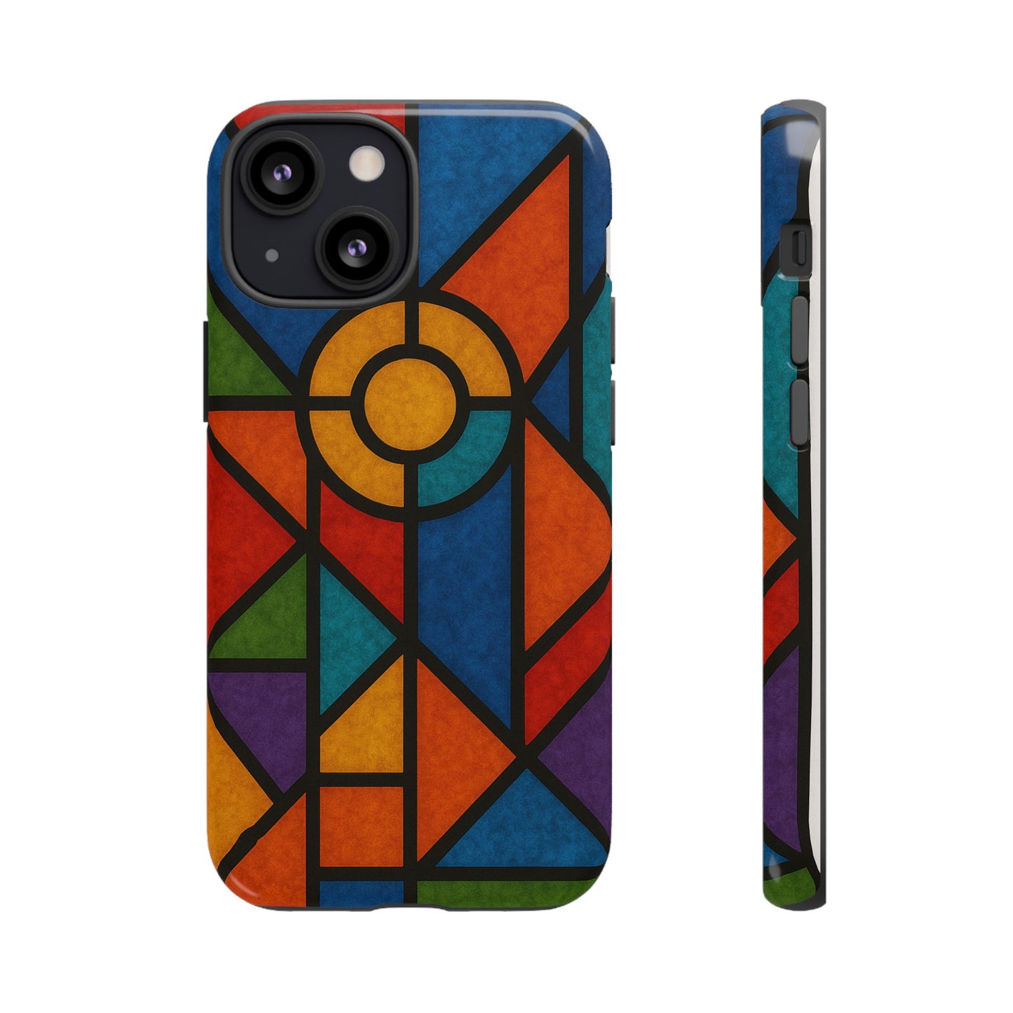 Colorful Stained Glass Phone Case, Artistic Phone Cover, Vibrant Protective Case, Unique Gift for Art Lovers, Stylish Smartphone Accessory