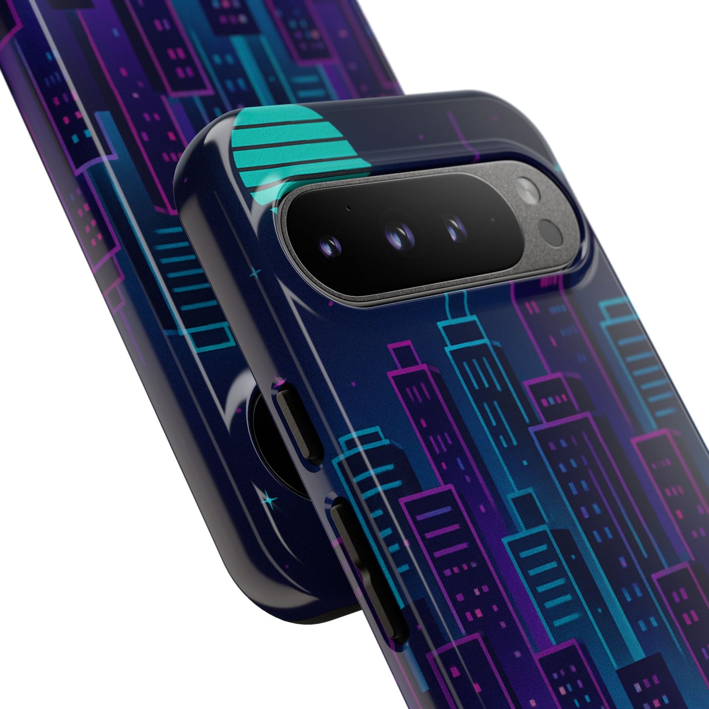 Cityscape Phone Case, Tough Cases, Urban Style, Nighttime Vibe, Phone Cover, Gift for City Lovers, Modern Design