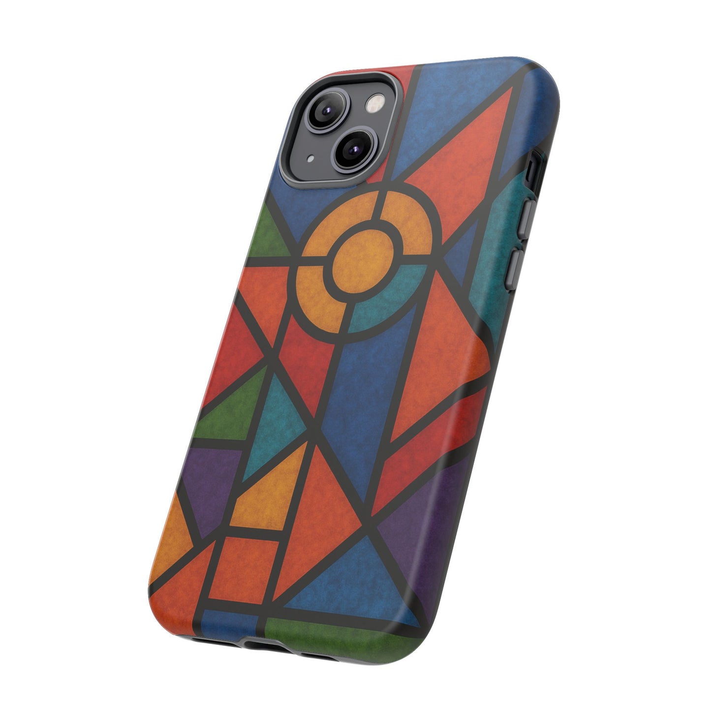 Colorful Stained Glass Phone Case, Artistic Phone Cover, Vibrant Protective Case, Unique Gift for Art Lovers, Stylish Smartphone Accessory