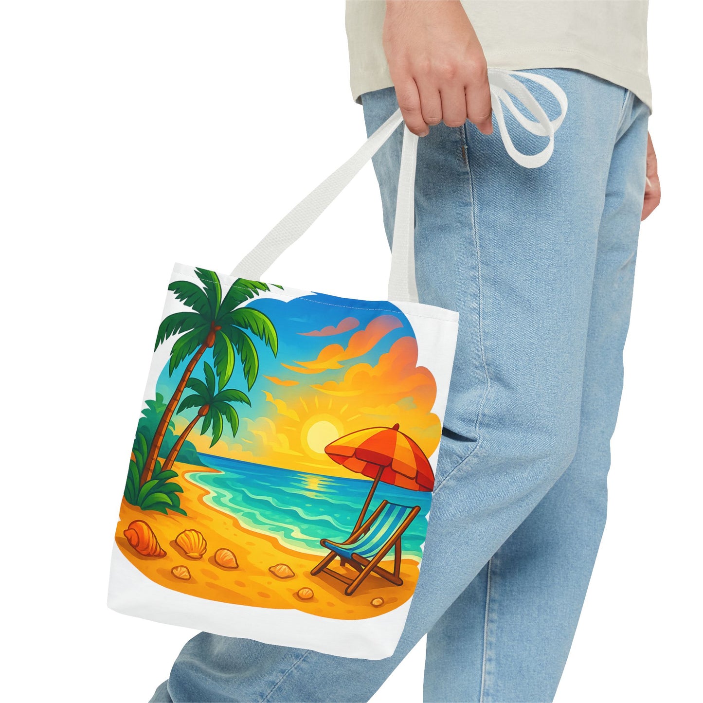 Tropical Beach Tote Bag | Vacation Accessory, Summer Bag, Beach Day Tote, Eco-Friendly Bag, Travel Companion