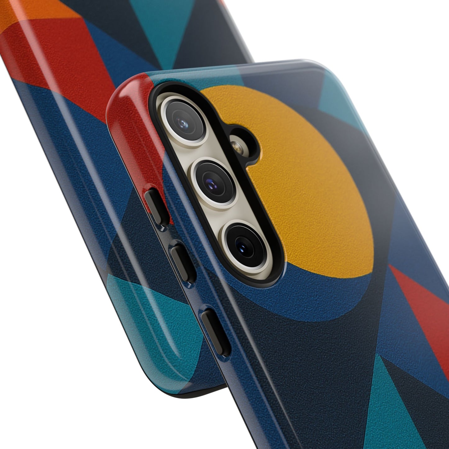 Vibrant Phone Case, Colorful Phone Cover, Geometric Design, Artistic Gift, Trendy Accessory, Vibrant Colors, Unique Design