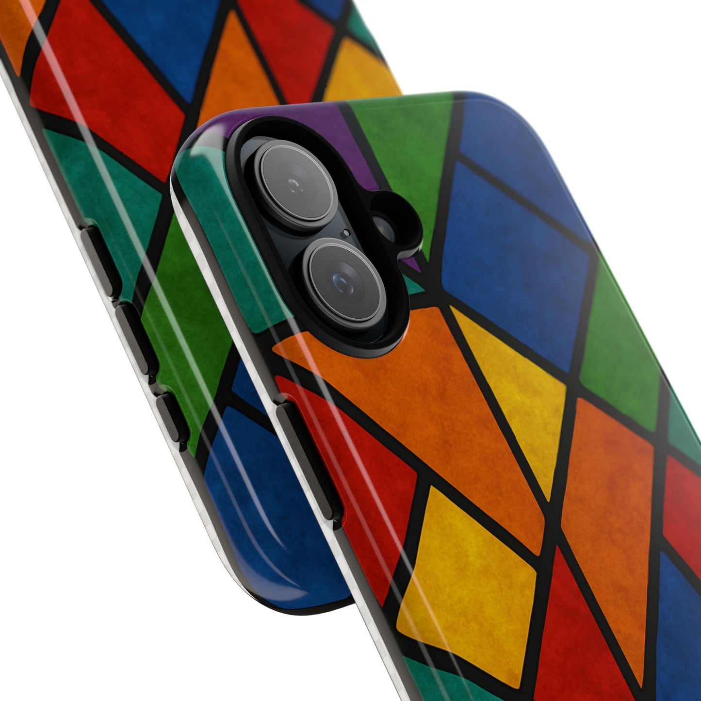 Colorful Phone Case, Stained Glass Pattern, Artistic Phone Cover, Unique Smartphone Protection, Vibrant Gift for All Occasions