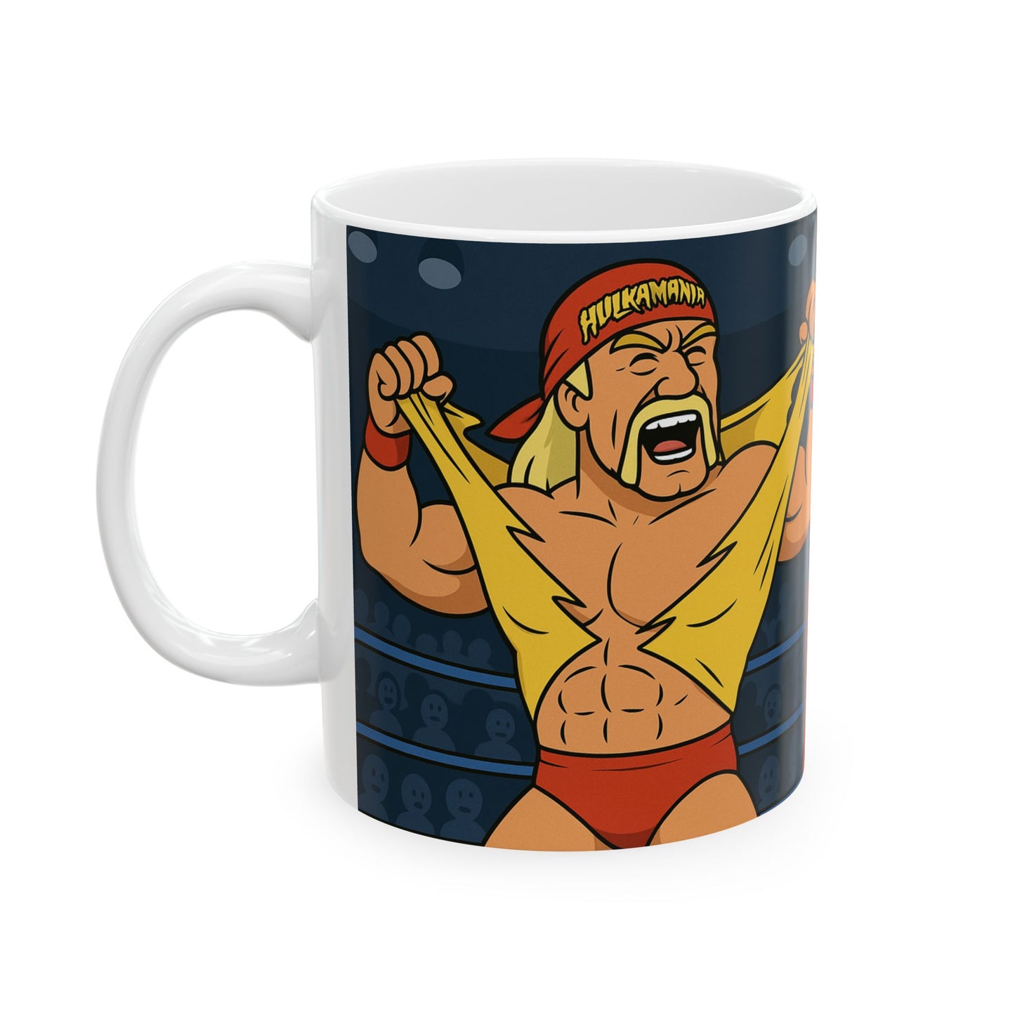 Hilarious Wrestling Mug, Funny Gift for Fans, Coffee Cup for Home or Office, Unique Gag Gift, Birthday & Holiday Present, hulk hogan