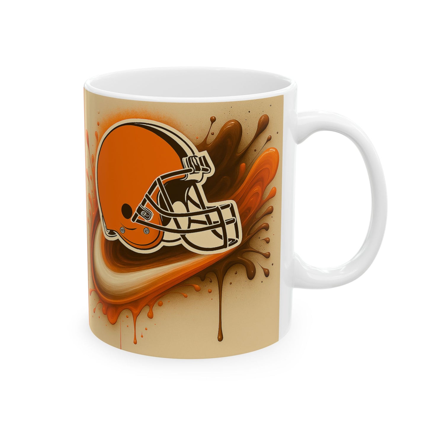 Cleveland Browns Fan Ceramic Mug, 11oz or 15oz, NFL Gift, Sports Coffee Cup, Football Fan Merchandise, Game Day Drinkware