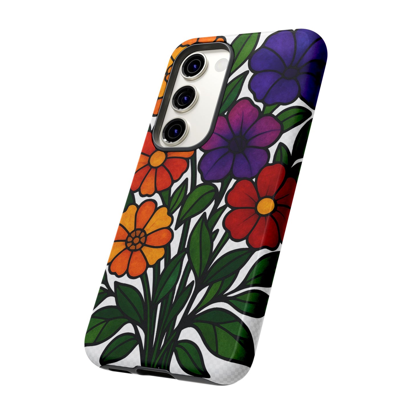 Floral Phone Case, Tough Cases with Colorful Flower Design, Gift for Flower Lovers, Summer Accessories, Trendy Phone Cover