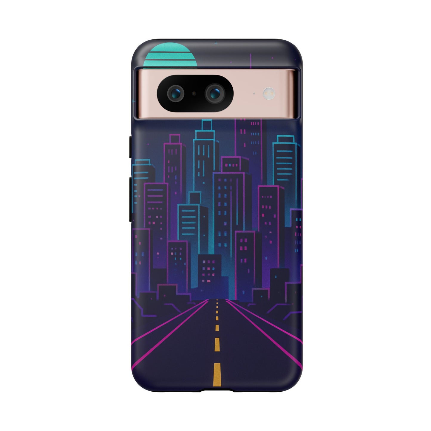 Cityscape Phone Case, Tough Cases, Urban Style, Nighttime Vibe, Phone Cover, Gift for City Lovers, Modern Design