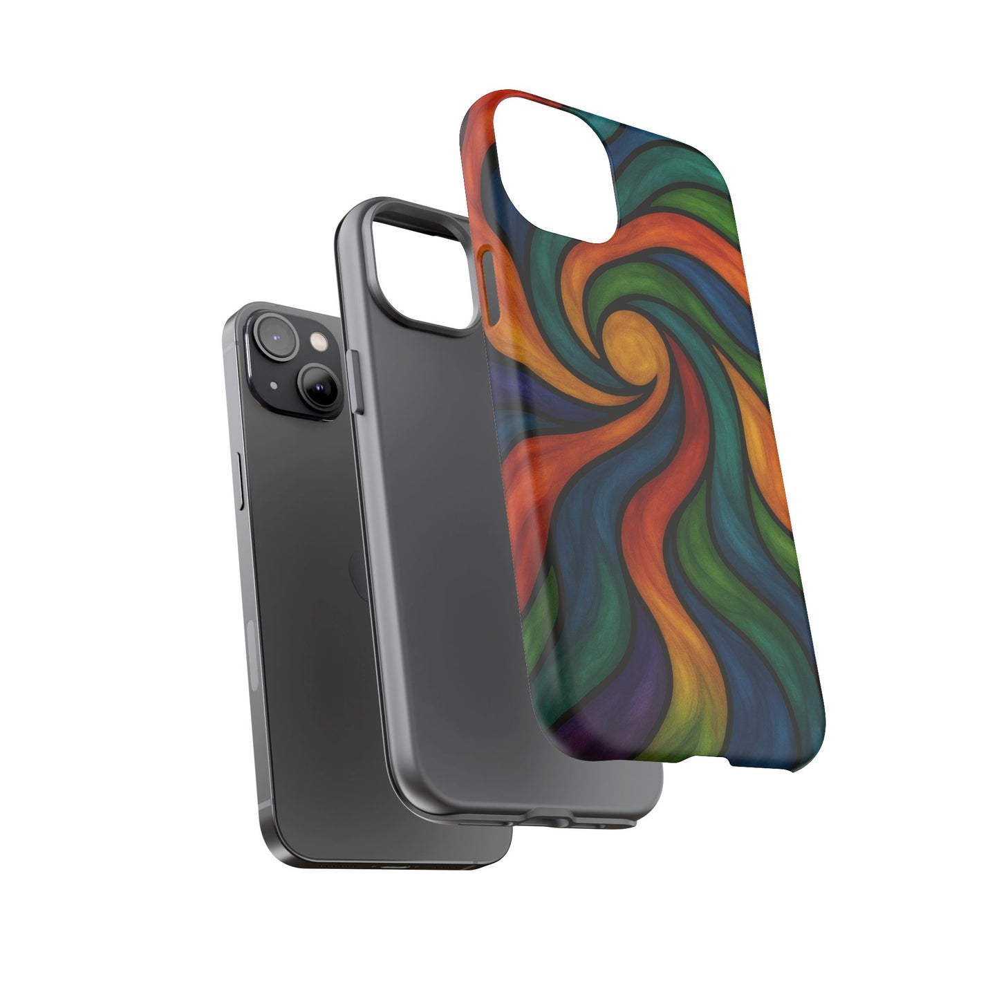 Colorful Swirl Phone Case | Tough Cases, Vibrant Design, Gift for Art Lovers, Funky Case, Unique Phone Accessories