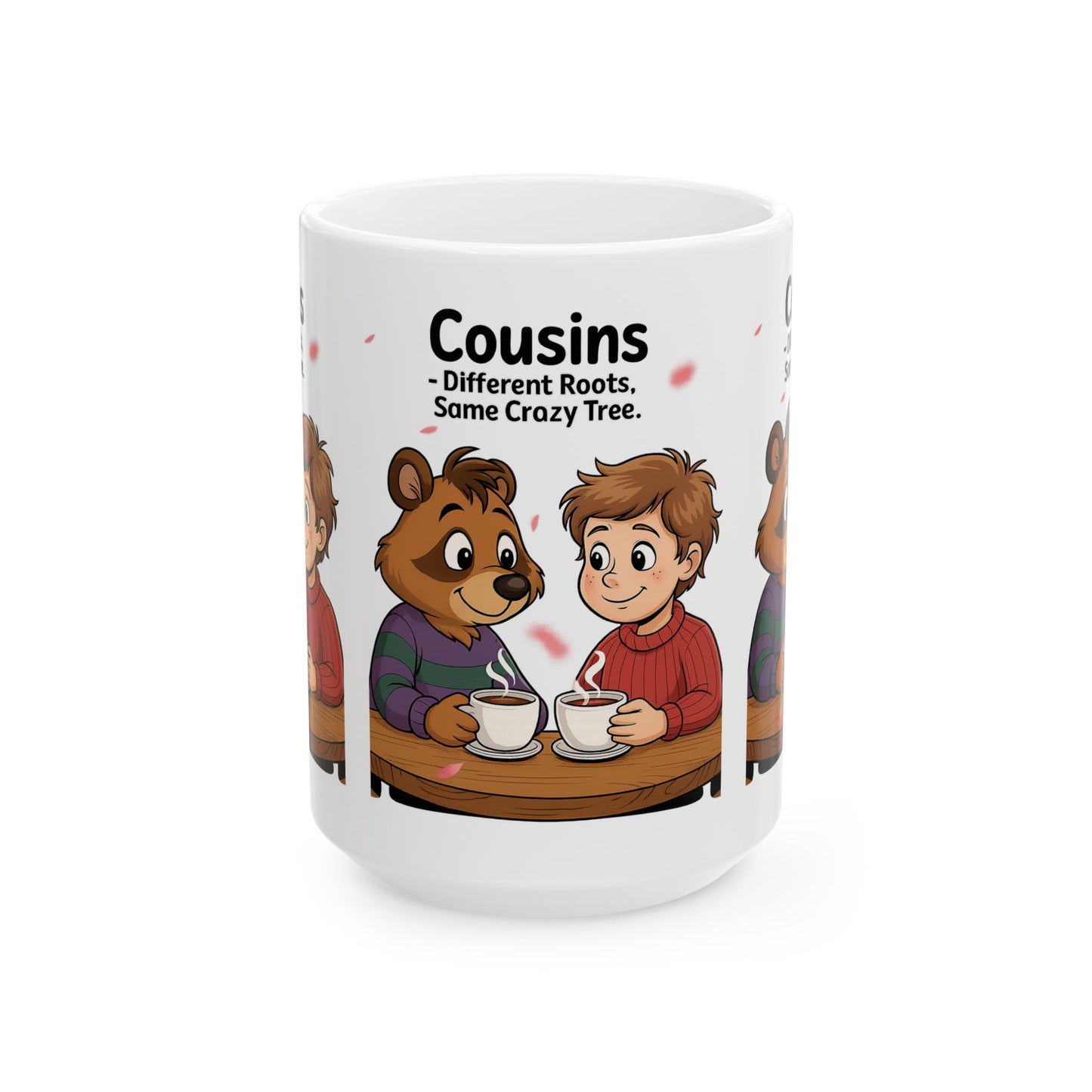 Cousins Ceramic Mug - Perfect Gift for Family, Cousin Reunion, Birthday, Just Because, Cute Bear Design