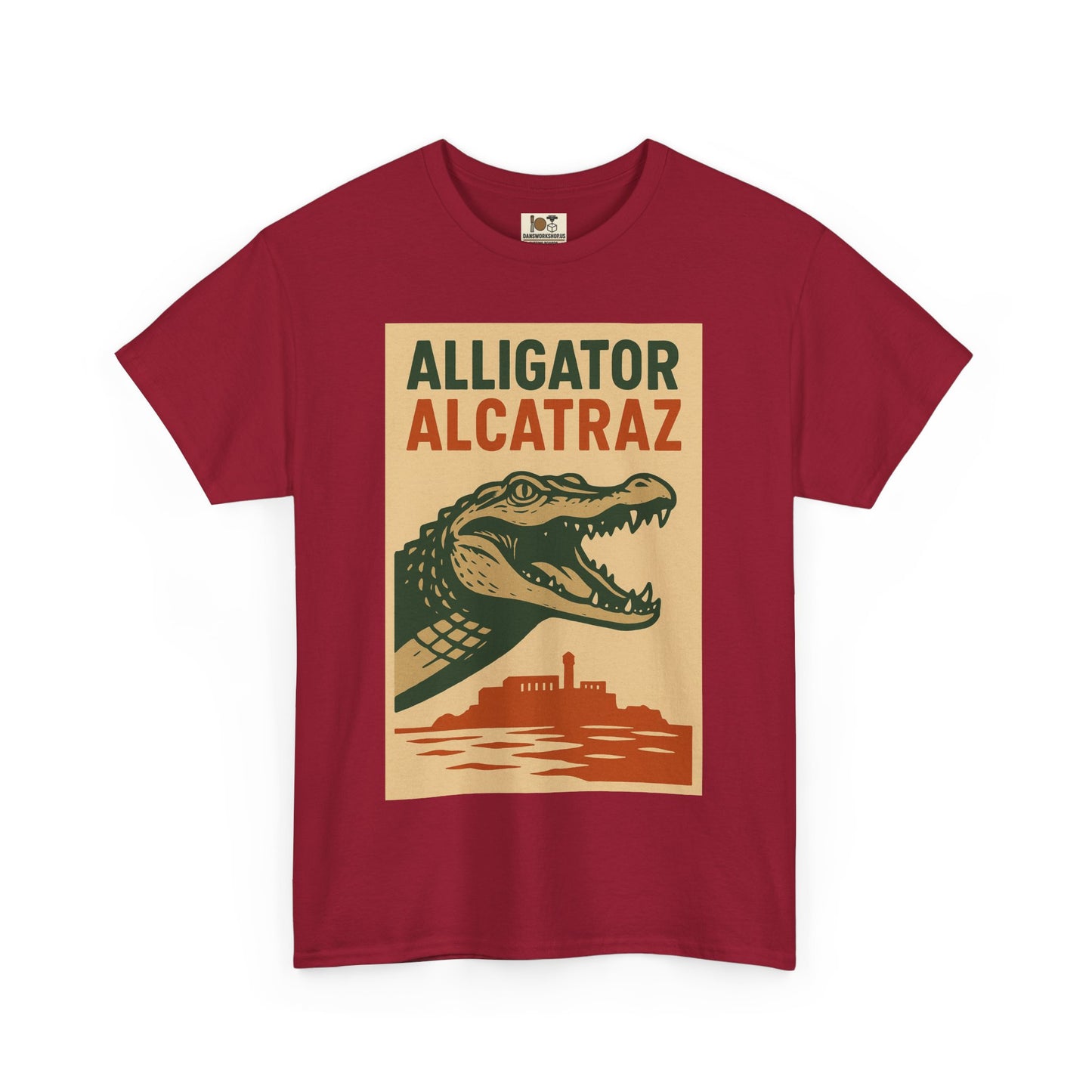 Alligator Alcatraz Graphic Tee - Fun Vintage Style Tee for Nature Lovers, Wildlife Enthusiasts, Summer Wear, Casual Outfits, Gift Idea