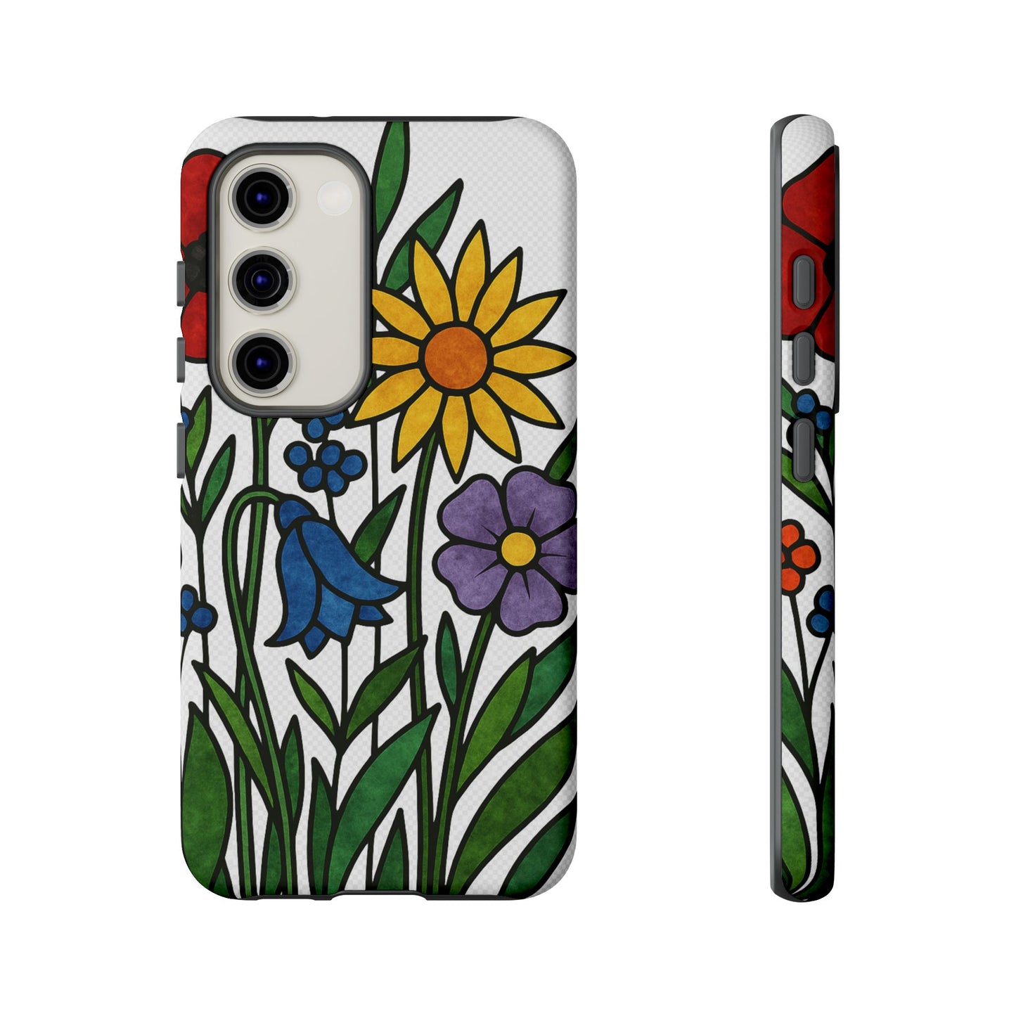 Floral Phone Case, Vibrant Flower Design, Tough Protection, Gift for Nature Lovers, Spring Decor