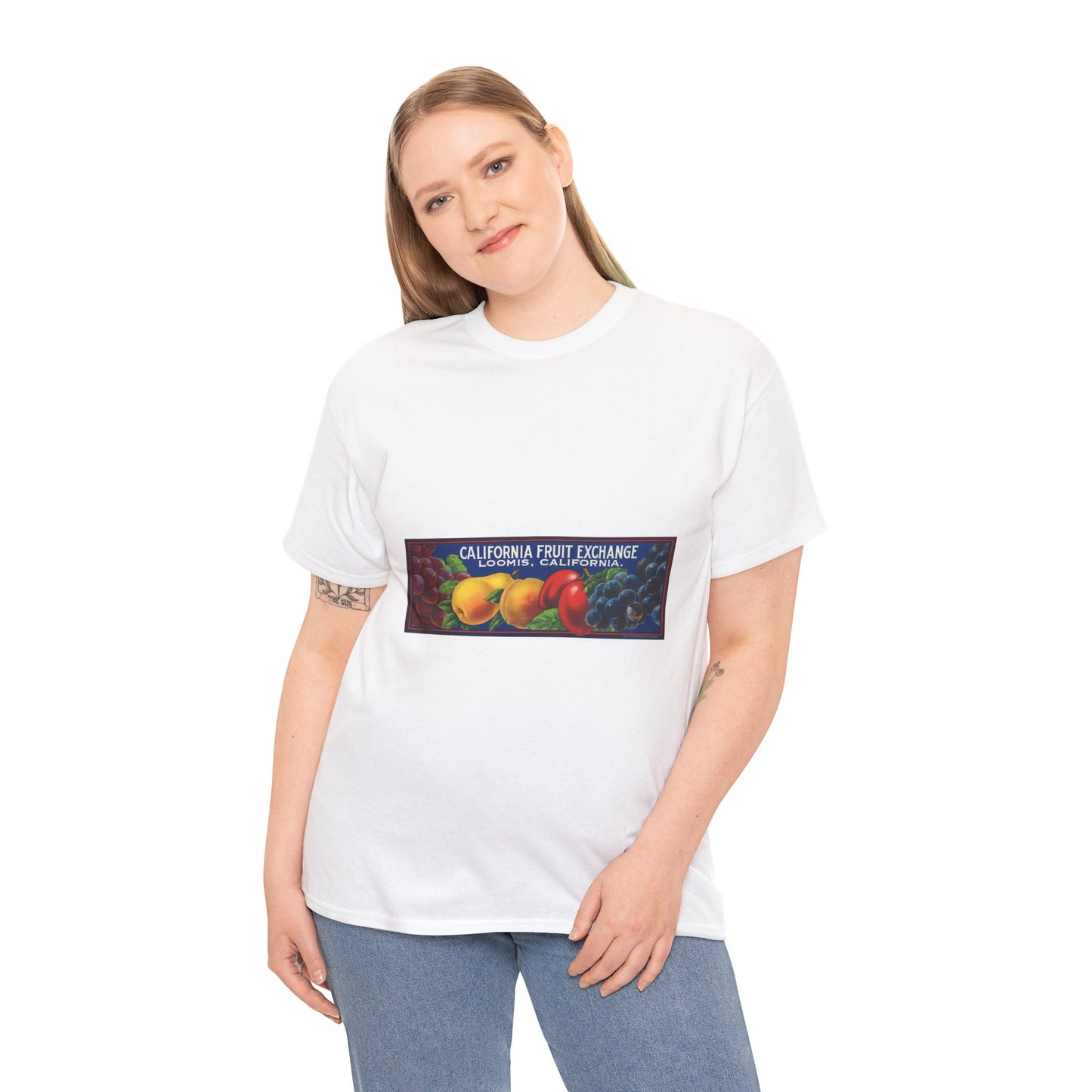 Colorful California Fruit Exchange Tee, Summer T-Shirt, Graphic Tee, Fruit Lover Gift, Casual Wear, Eco-friendly Fashion