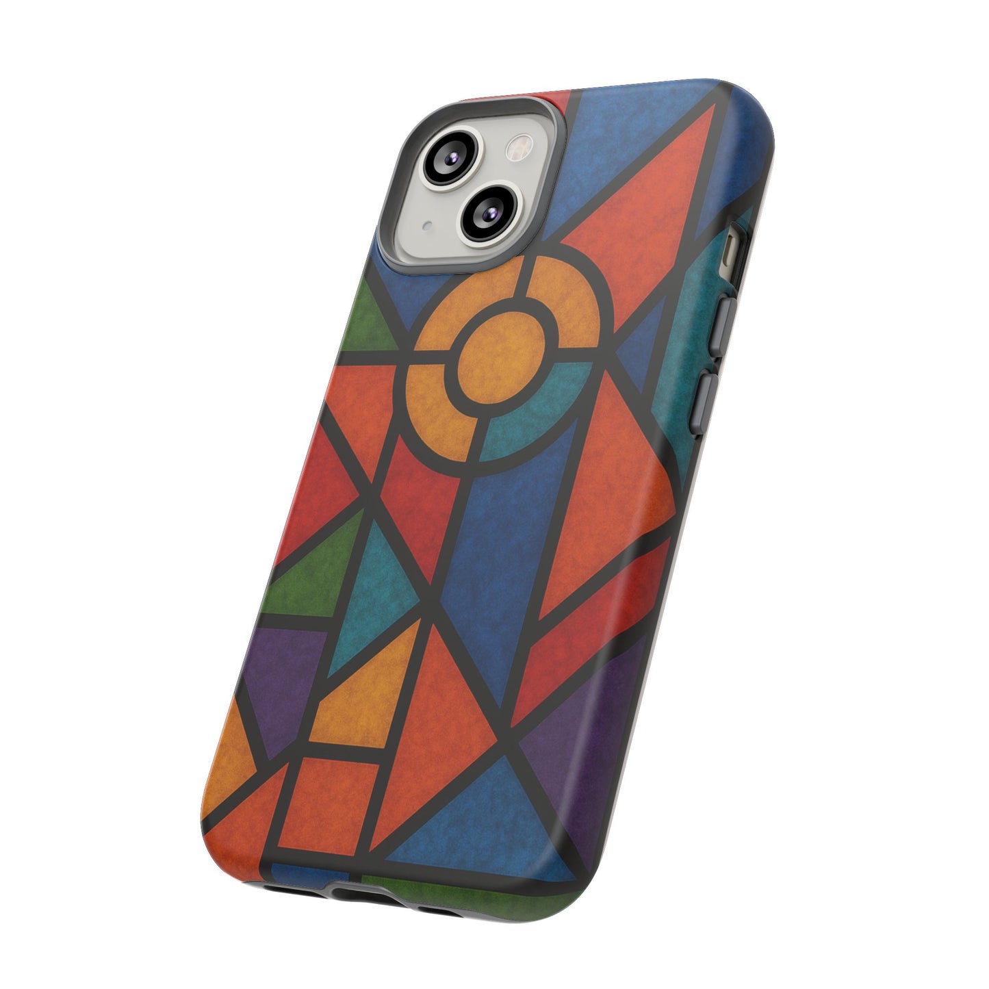 Colorful Stained Glass Phone Case, Artistic Phone Cover, Vibrant Protective Case, Unique Gift for Art Lovers, Stylish Smartphone Accessory