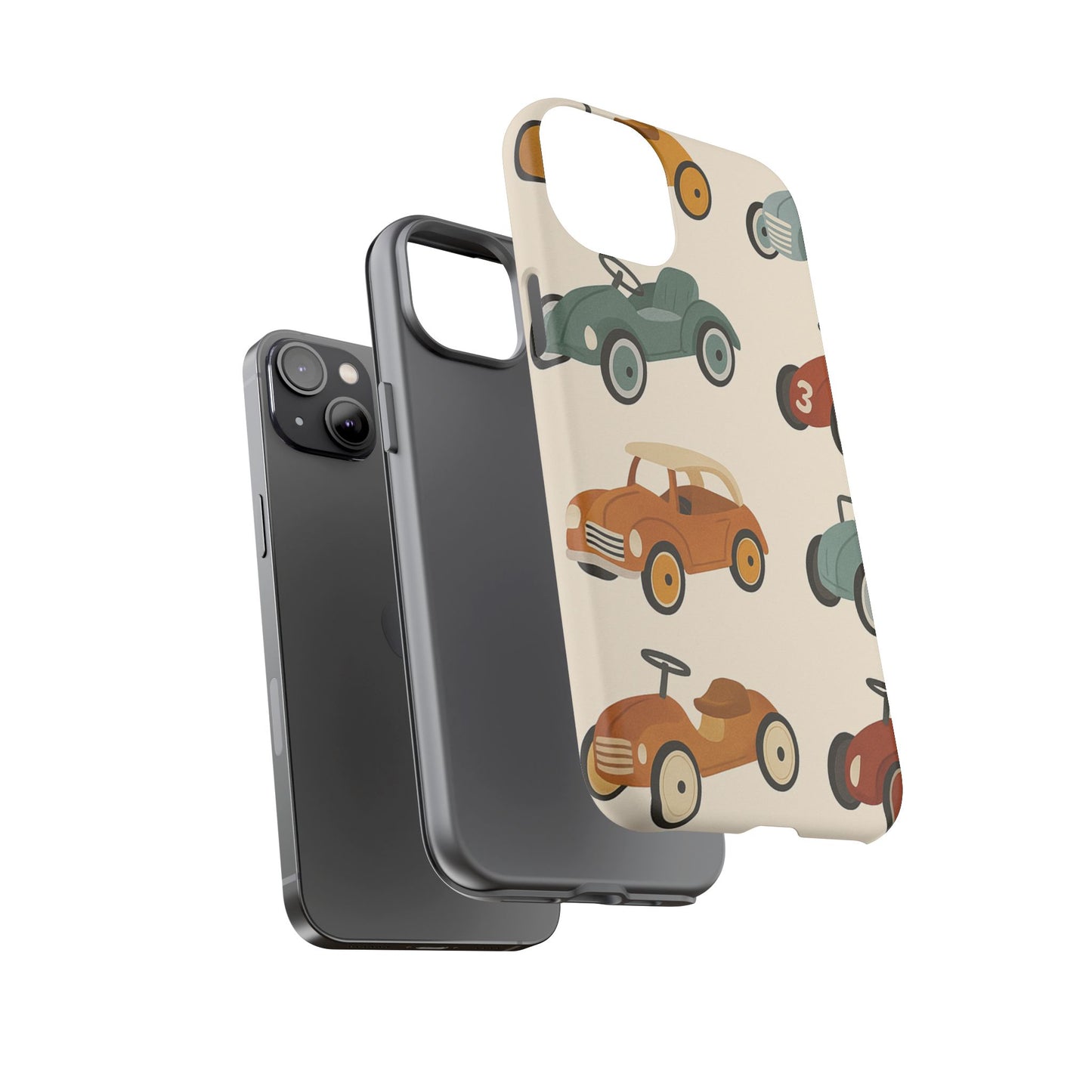 Vintage Car Phone Case, Tough Cases, Kids Gift, Car Lover Accessory, Retro Style, Phone Protection, Unique Design, pedal cars
