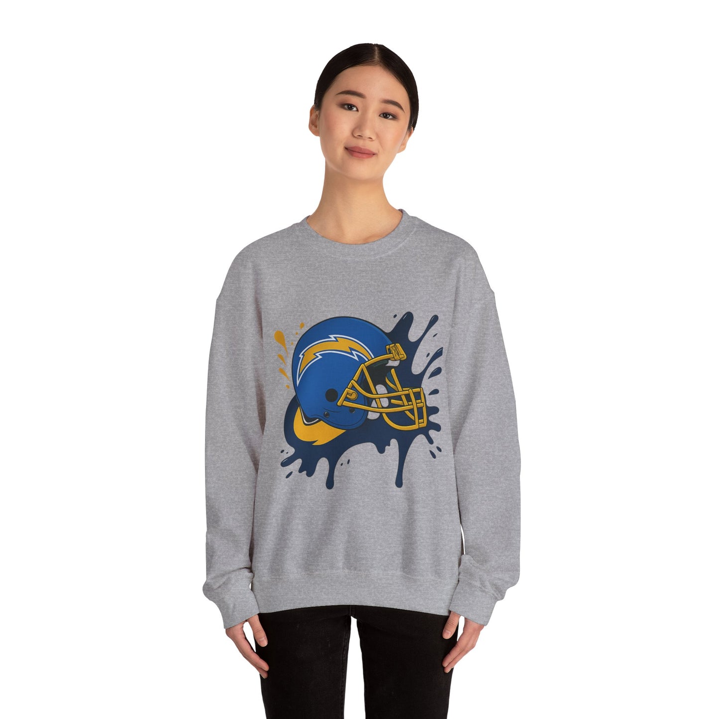 Sporty Splash Crewneck Sweatshirt - Football Lover Gift, Unisex Casual Wear, Game Day Attire, Cozy Sweatshirt, Fall Fashion