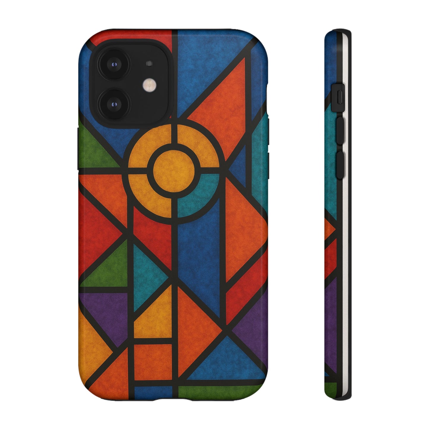 Colorful Stained Glass Phone Case, Artistic Phone Cover, Vibrant Protective Case, Unique Gift for Art Lovers, Stylish Smartphone Accessory
